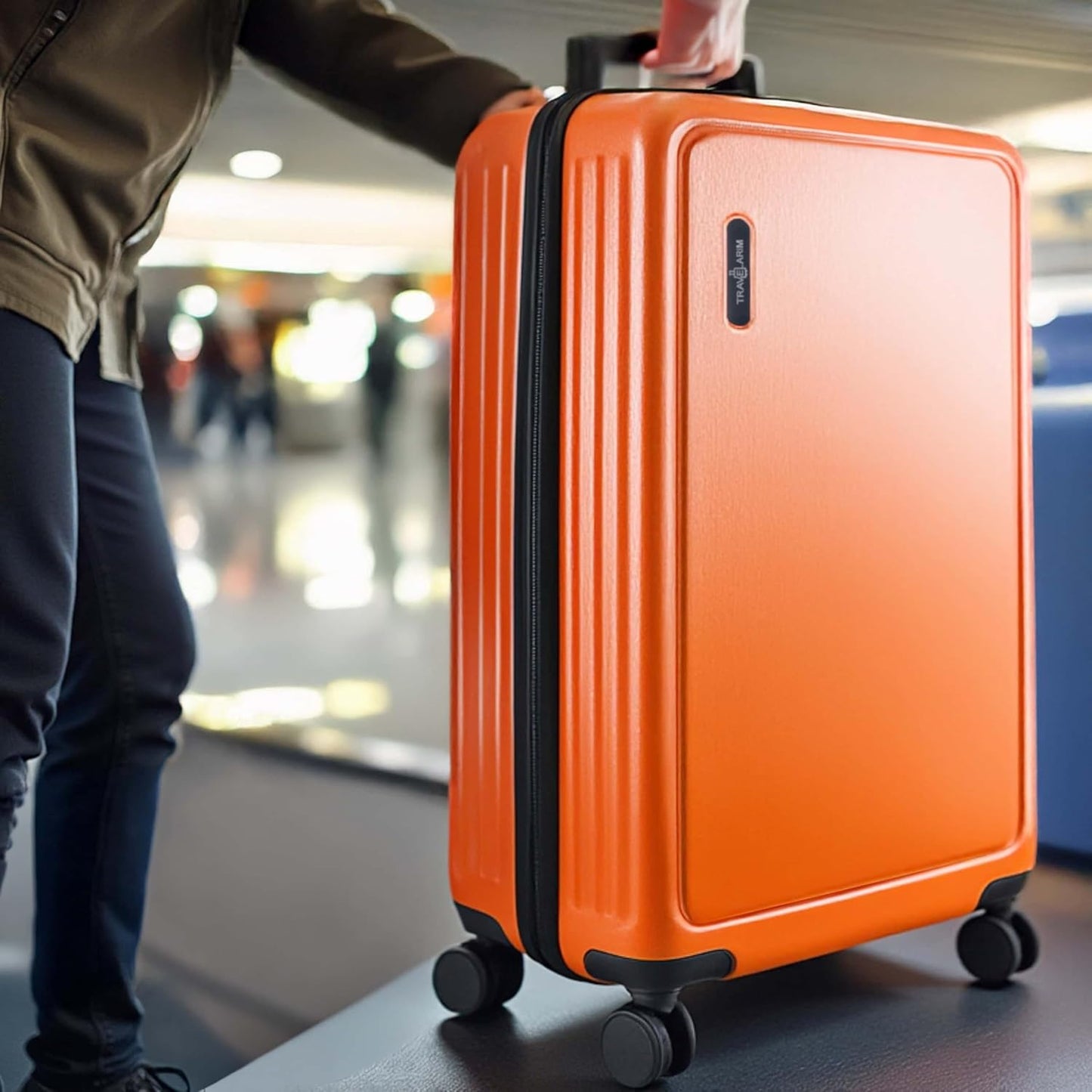 28 Inch Luggage with Spinner Wheels, Hard Shell Suitcase with TSA Locks for Luggage, Travel Large Suitcase, Expandable Hard Shell Suitcases, Orange