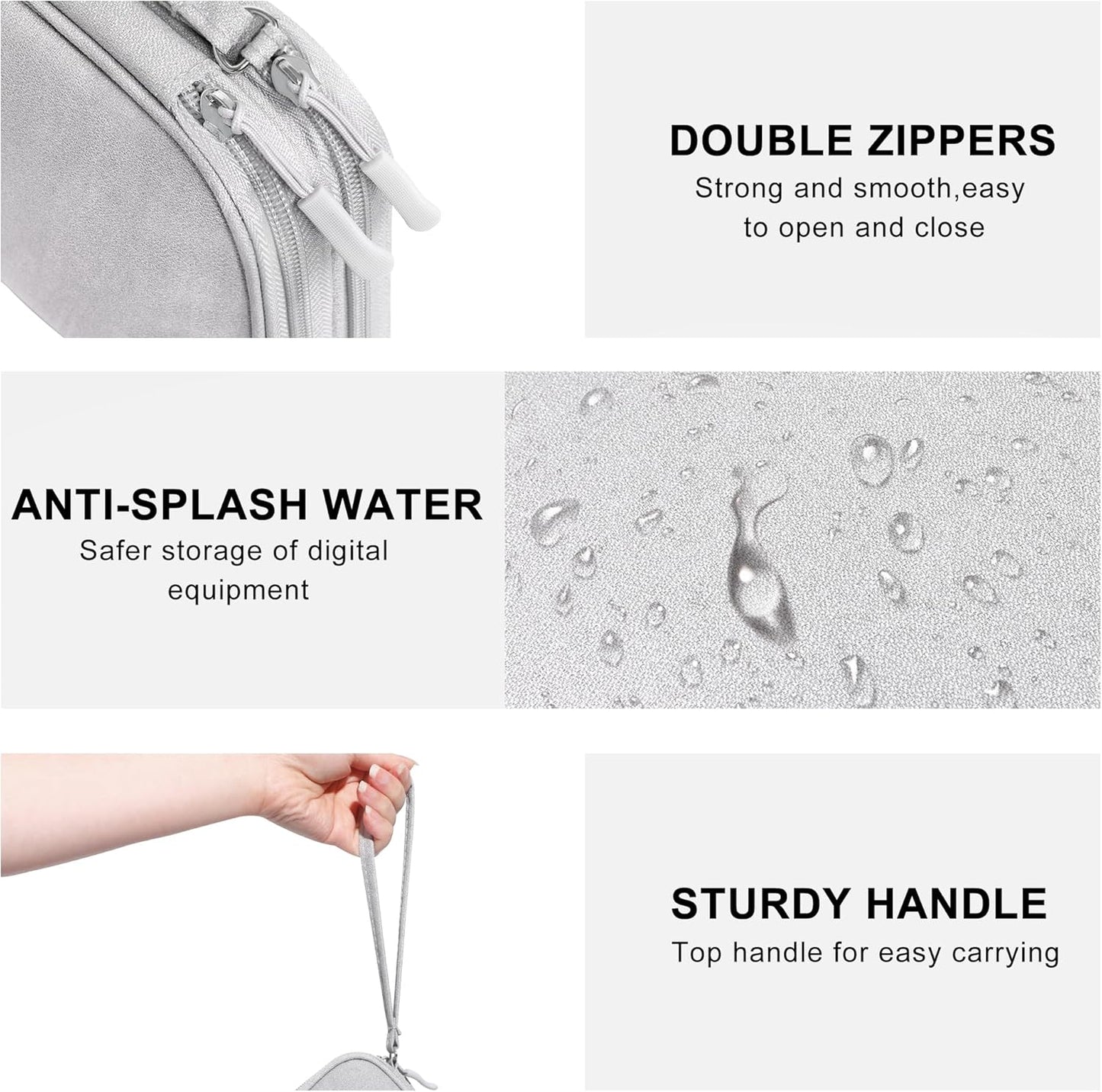 CILLA Electronics Organizer Travel, Travel Cord Organizer Case, Compact Electronics Accessories Bag for Cable, Cord, Charger, Phone