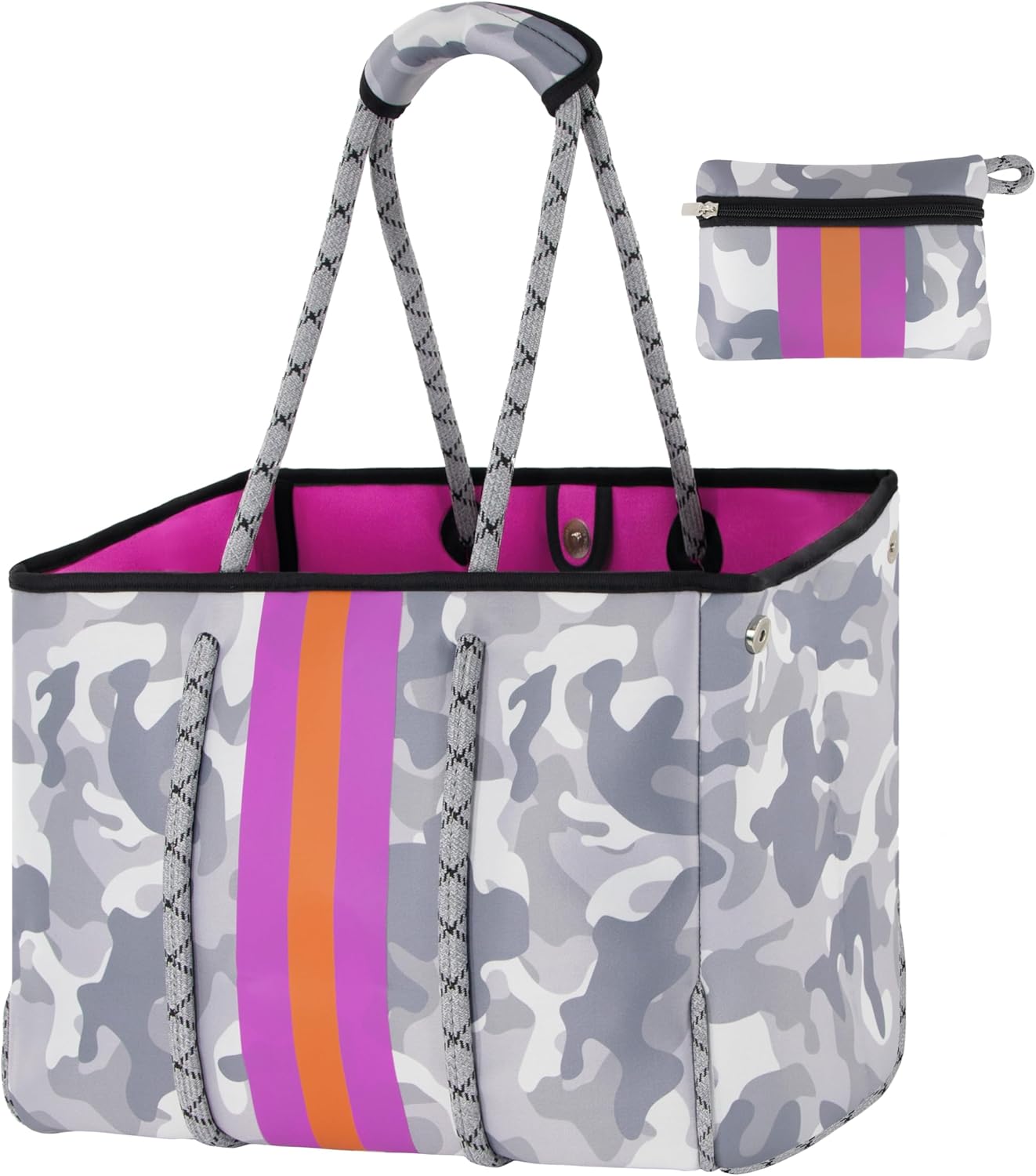 QOGiR Neoprene Multipurpose Beach Bag Tote with Inner Zipper Pocket … … … …