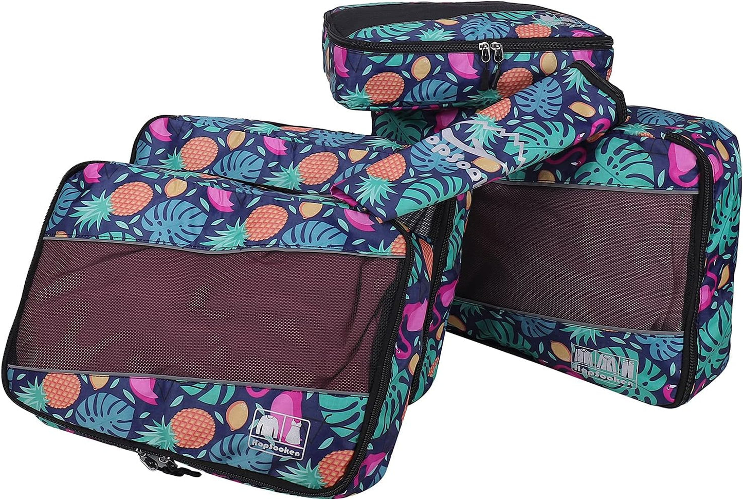 5 Set Packing Cubes for Travel Large Suitcase Luggage Organizer Bags Travel Accessories Vacation 4 Cubes 1 Laundry Pouch Bag