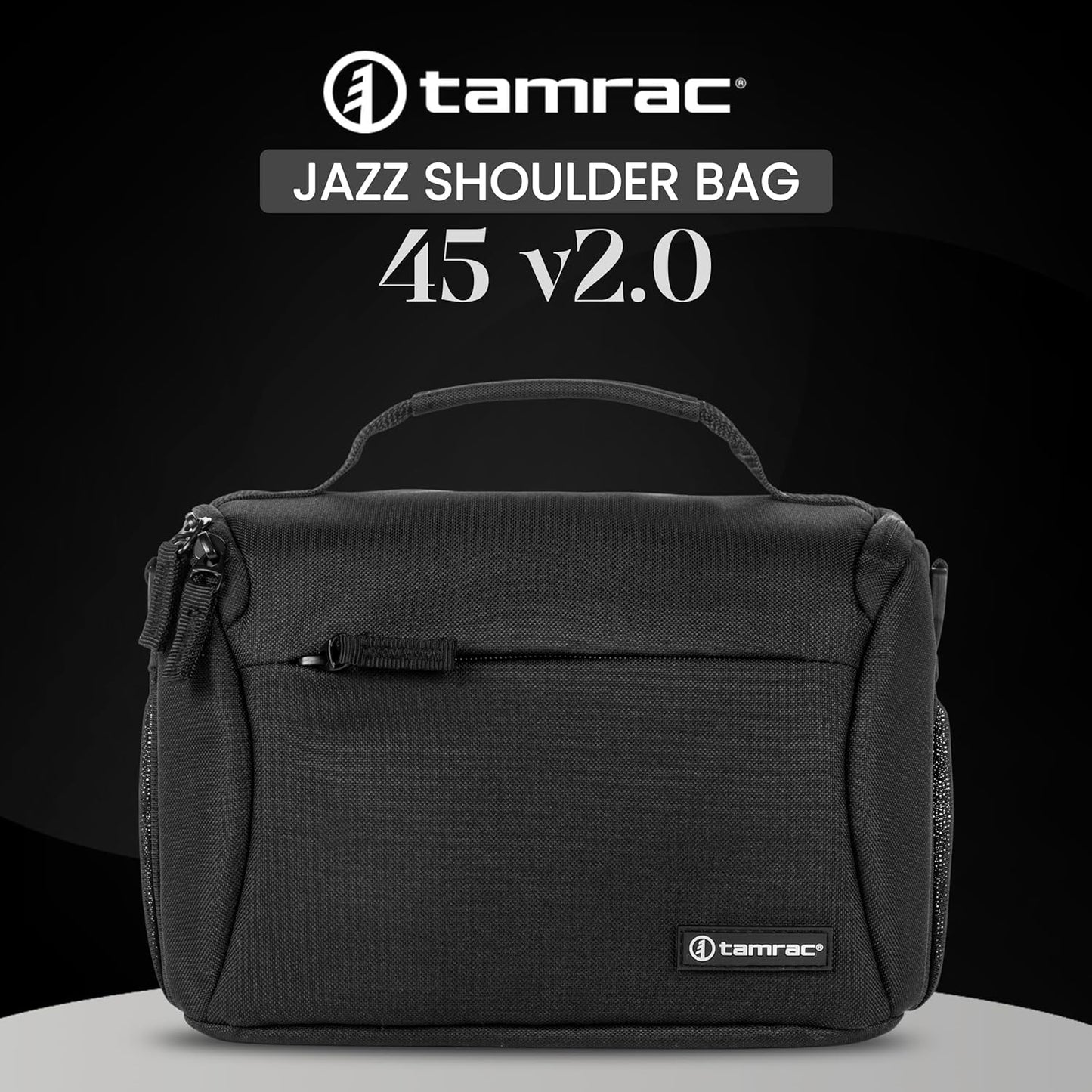 Tamrac Jazz 45 v2.0 Camera Bag for Photographers, Camera Case for Photography Accessories, Shoulder Bag for DSLR and Mirrorless Cameras, Crossbody Camera Bag, Travel Camera Carrying Case – Black