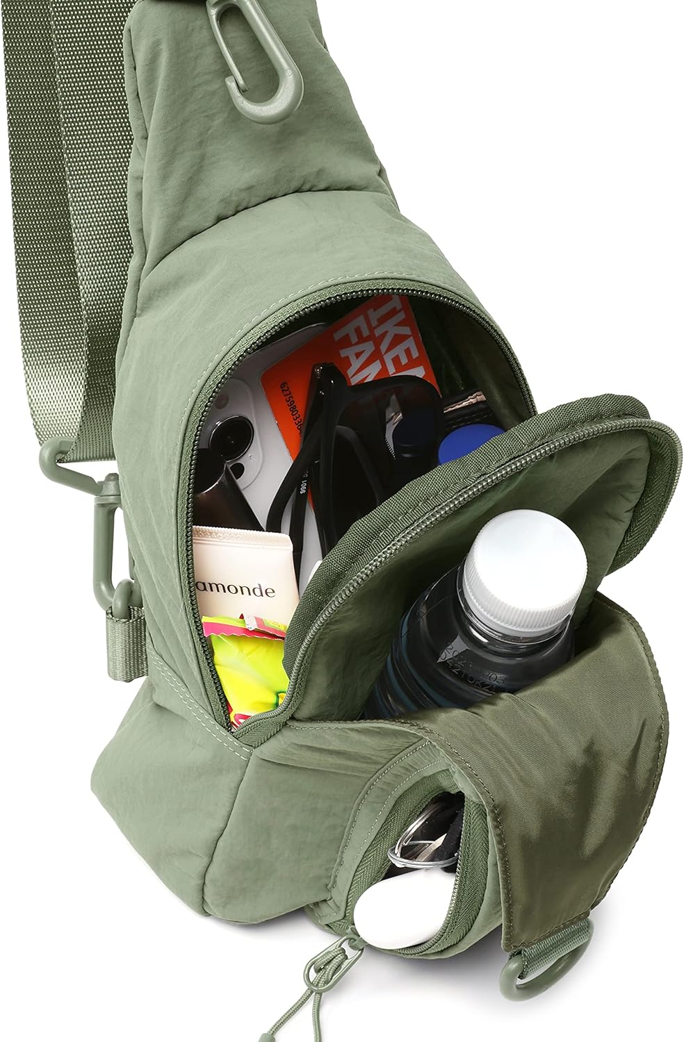 ODODOS Daily Sling Bag with Adjustable Straps Crossbody Chest Bag Lightweight Small Backpack for Casual Traveling Hiking