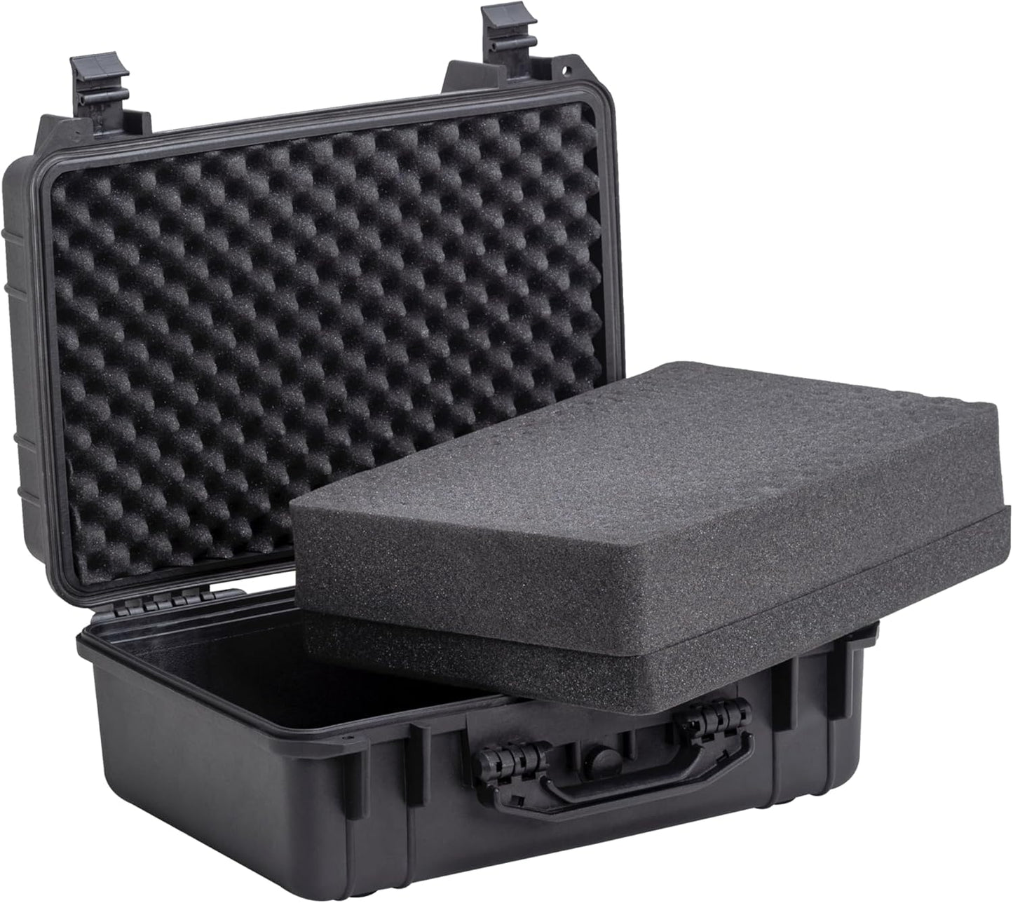 MEIJIA Portable All Weather Waterproof Camera Case with Customized Fit Foam,Fit Use of Drones,Camera,Equipments,Pistols,Elegant Black(18.3 ”x14.57”x8.66”)