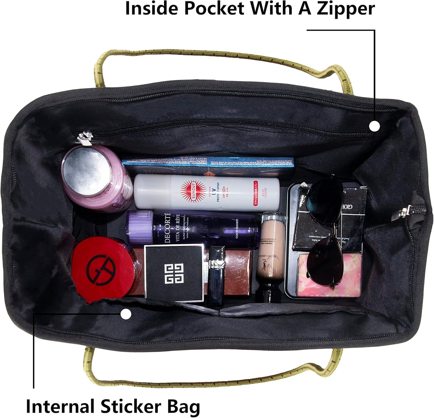 QOGiR Neoprene Multipurpose Beach Bag Tote with Inner Zipper Pocket … … … …