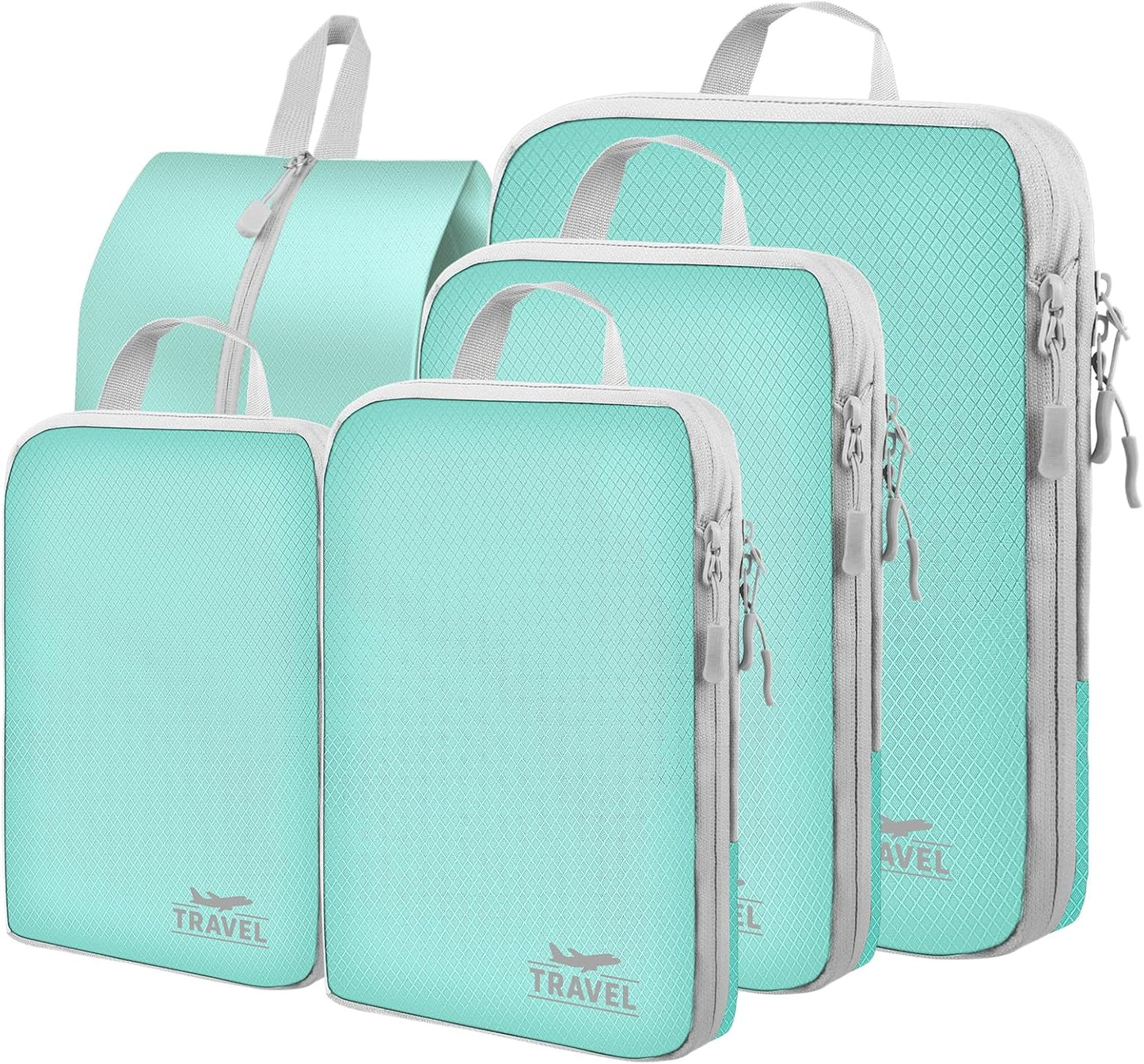 4-Piece Packing Cube Set - Lightweight Luggage Organizers for Travel, Vacation and Suitcases - Durable Accessories with Compression