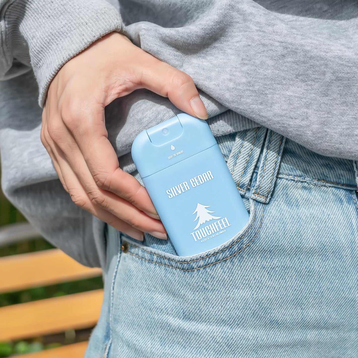 Power Mist Hand Sanitizer Spray, Scented Hydrating Hand Sanitizers Travel Size Refillable, Pocket Portable 1-Pack (Silver Cedar) 0.93Fl Oz 460-Sprays Each