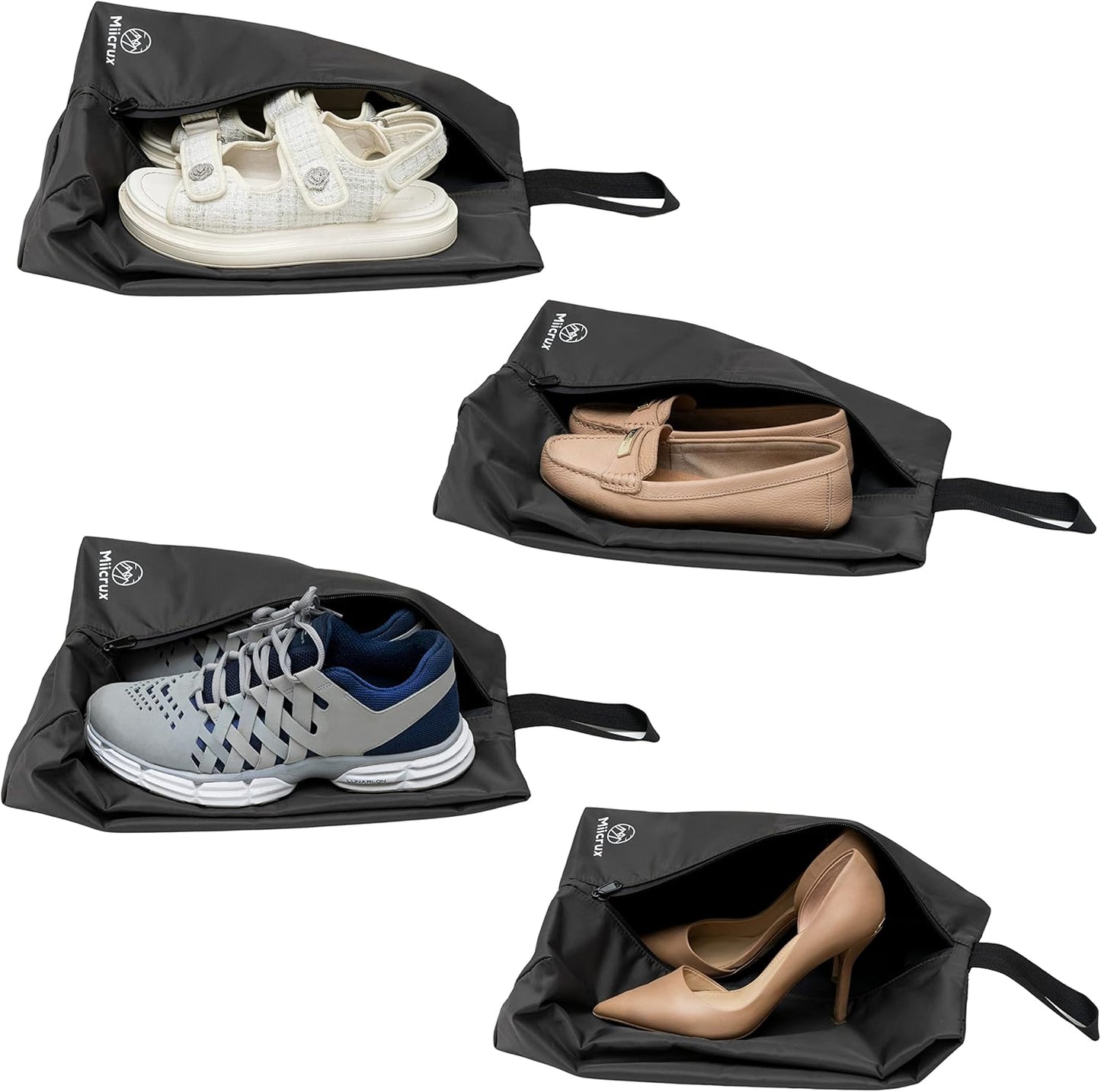 Travel Shoe Bag, Odor Absorbing Bag, Water Resistant, Shoe Storage, Organizer Shoe Pouch with Zipper for Men and Women