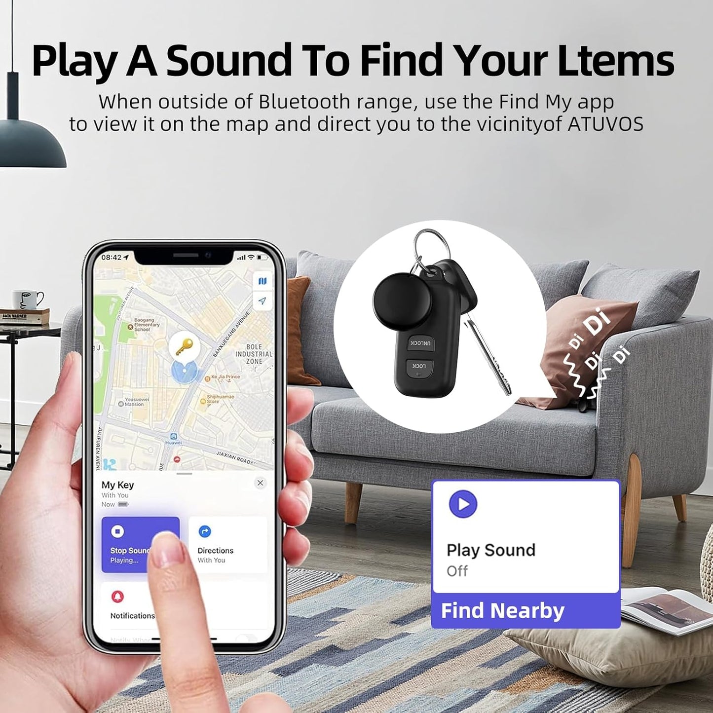 Air Tracker Tags-4 Pack Tracker Tag Work with Apple Find My (iOS 14.6 Above Only) Smart Tag Item Finders for Key, Luggage, Backpack，etc. (Black, 4 Pack)