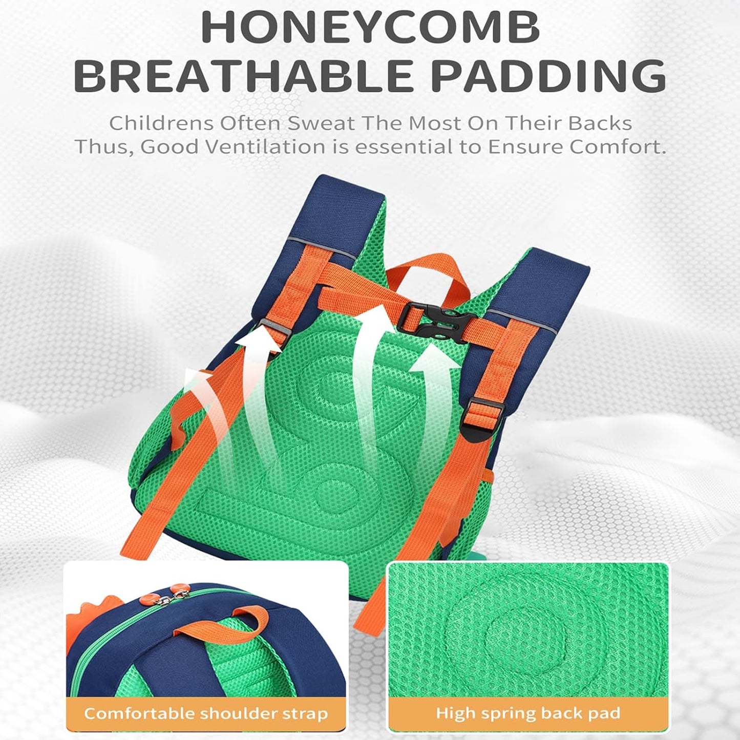 SUN EIGHT Toddler Backpack for Girls Kids Backpack Cute 3D Cartoon School Bag for Baby Boy Girls 1-5 Years Baby Backpack (Dinosaur)