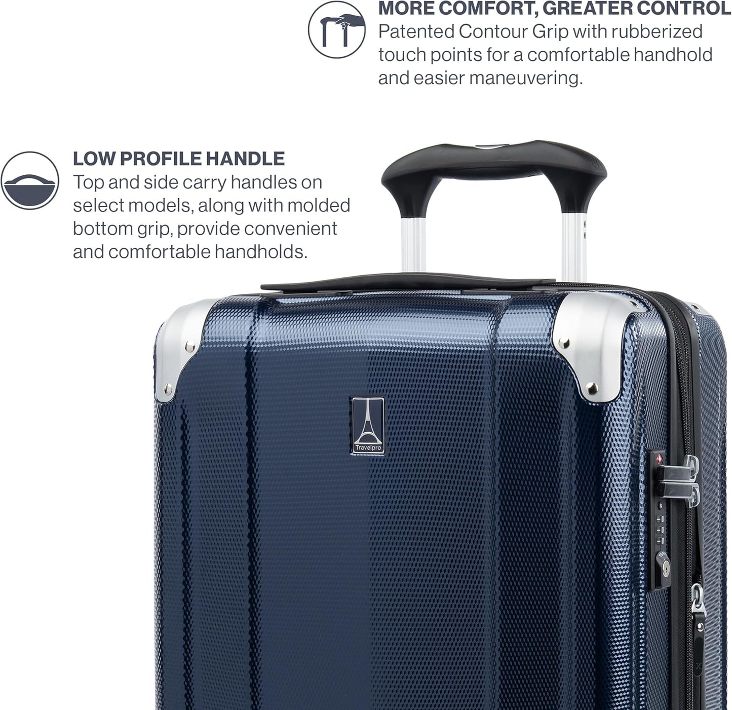 Travelpro Pathways 3 Hardside Expandable Luggage, 8 Spinner Wheels, Lightweight Hard Shell Suitcase, Carry On 21 Inch, Royal Blue