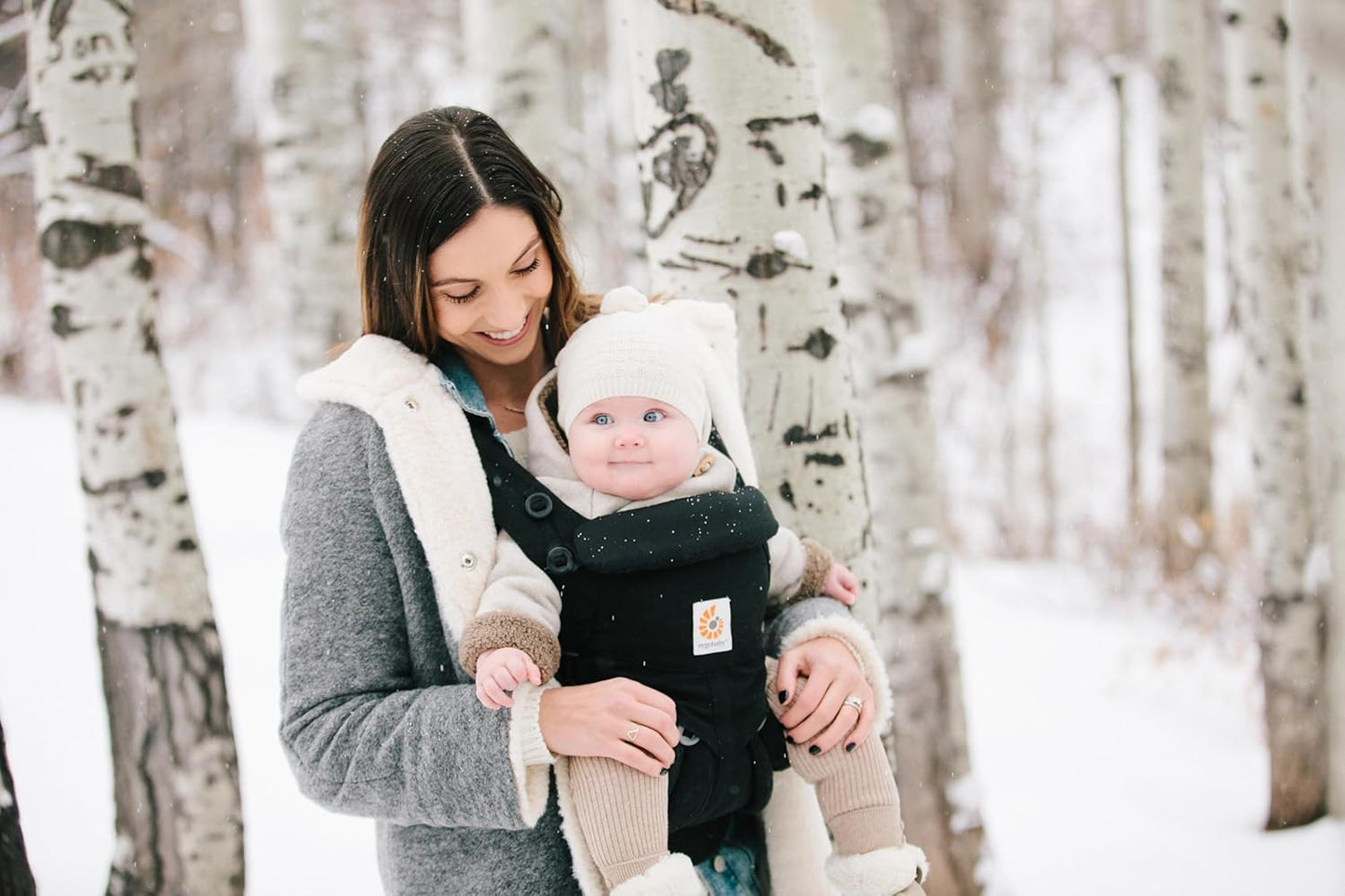 Ergobaby Omni Classic Baby Carrier Newborn to Toddler - Breathable Baby Carriers for Summer - All-Position Carrier with Lumbar Support (7-45 Pounds), Cotton, Pure Black