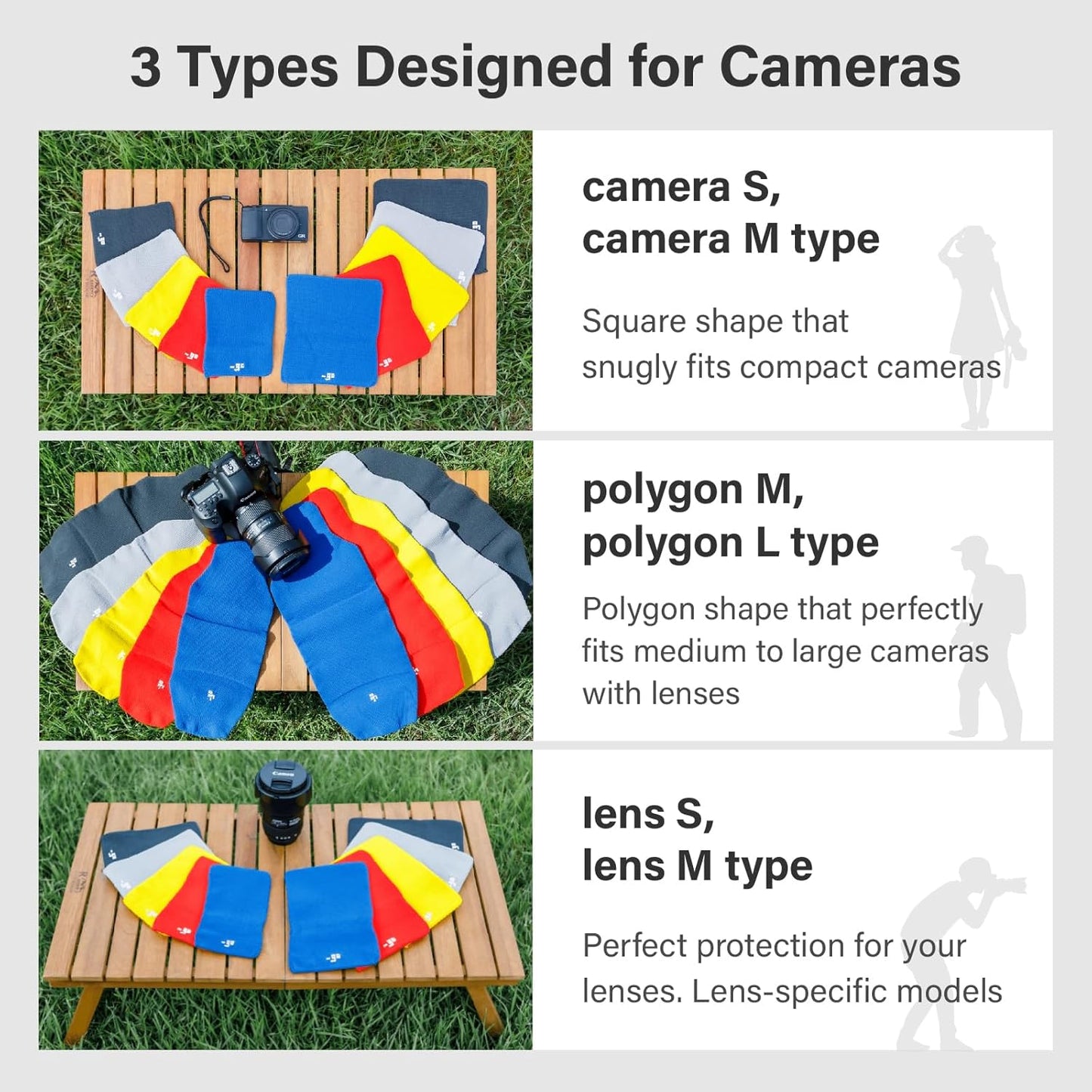 Camera Cover, Polygon W, Made in Japan, M size, Orange