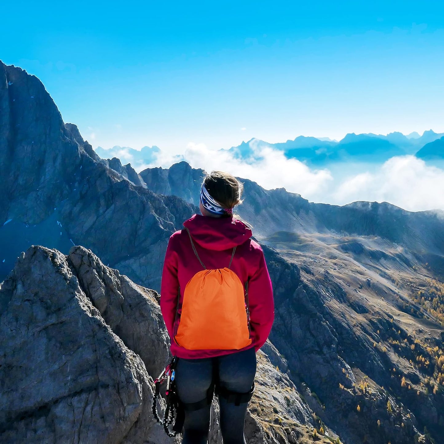 20 Colors Drawstring Backpack Bags Sack Pack Cinch Tote Sport Storage Polyester Bag for Gym Traveling