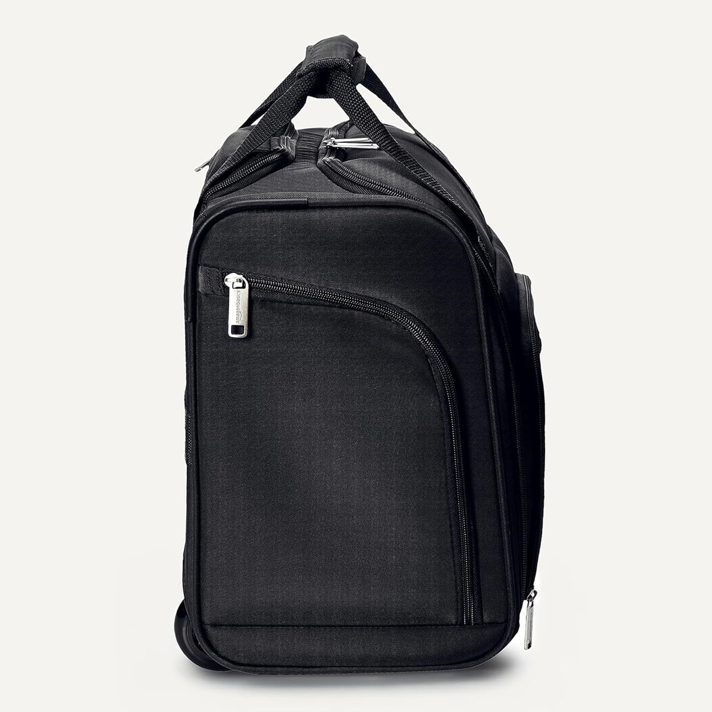 Amazon Basics Underseat Carry On Luggage with Wheels - 14" Rolling Travel Bag, Black