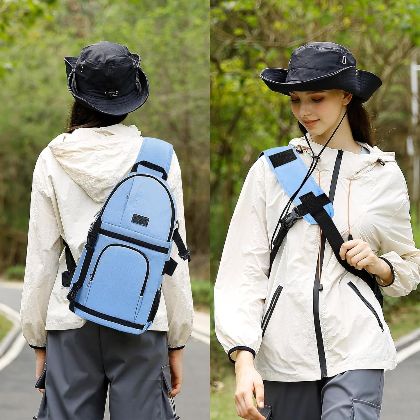 MOSISO Camera Sling Bag, DSLR/SLR/Mirrorless Camera Backpack Case Shockproof Photography Backpack with Tripod Holder & Removable Modular Inserts Compatible with Canon/Nikon/Sony/Fuji