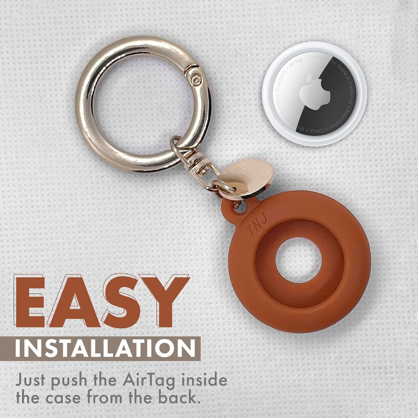 Apple AirTag 4 Pack Shockproof, Dustproof & Washable Cases, Silicon Holders with Accessories for Wallets, Luggage, Pet Collars, Key Finders (Donut (Green & Pink))