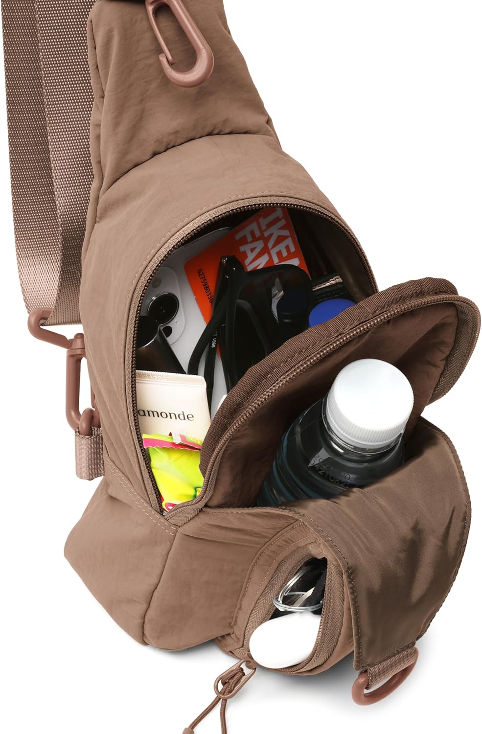 ODODOS Daily Sling Bag with Adjustable Straps Crossbody Chest Bag Lightweight Small Backpack for Casual Traveling Hiking