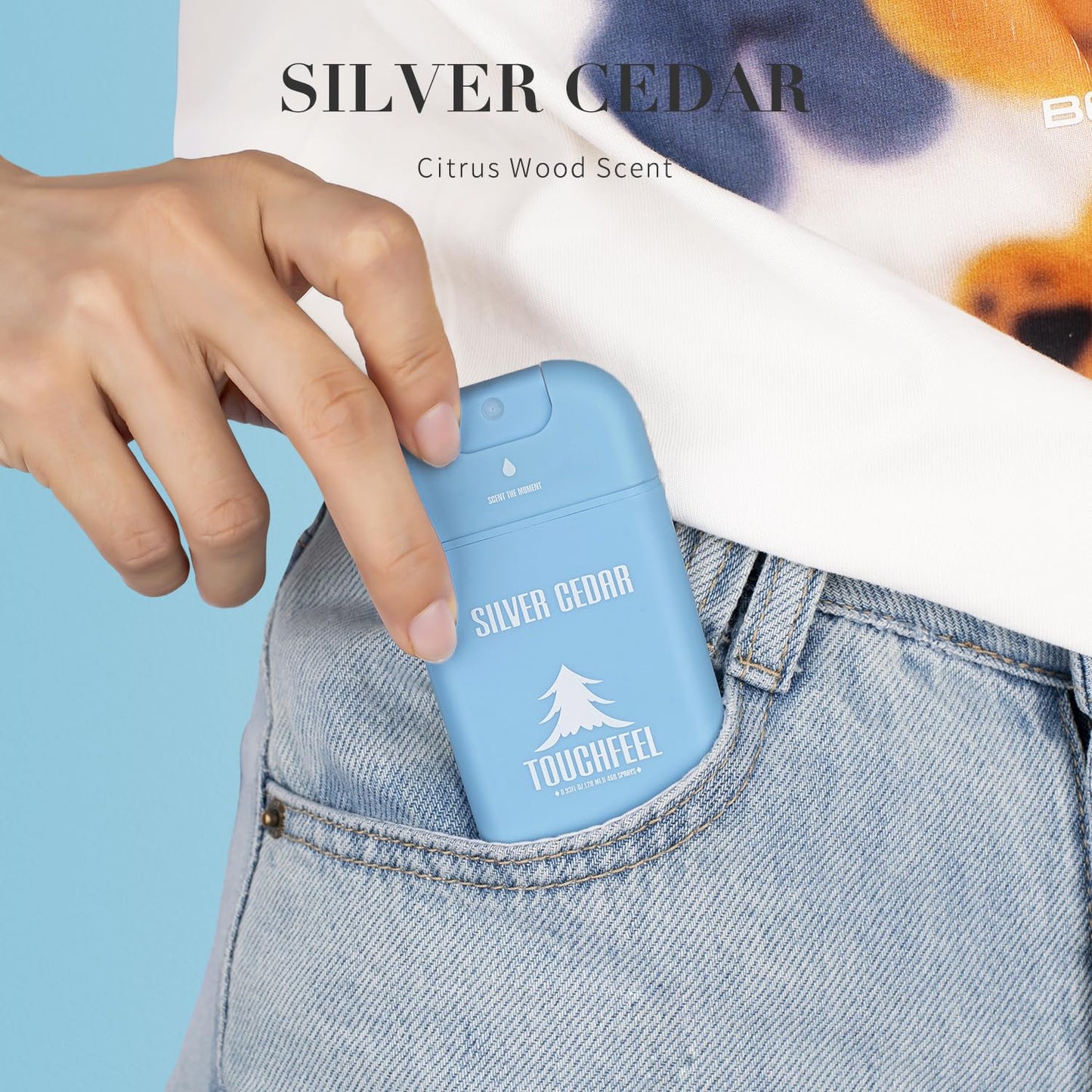 Power Mist Hand Sanitizer Spray, Scented Hydrating Hand Sanitizers Travel Size Refillable, Pocket Portable 1-Pack (Silver Cedar) 0.93Fl Oz 460-Sprays Each