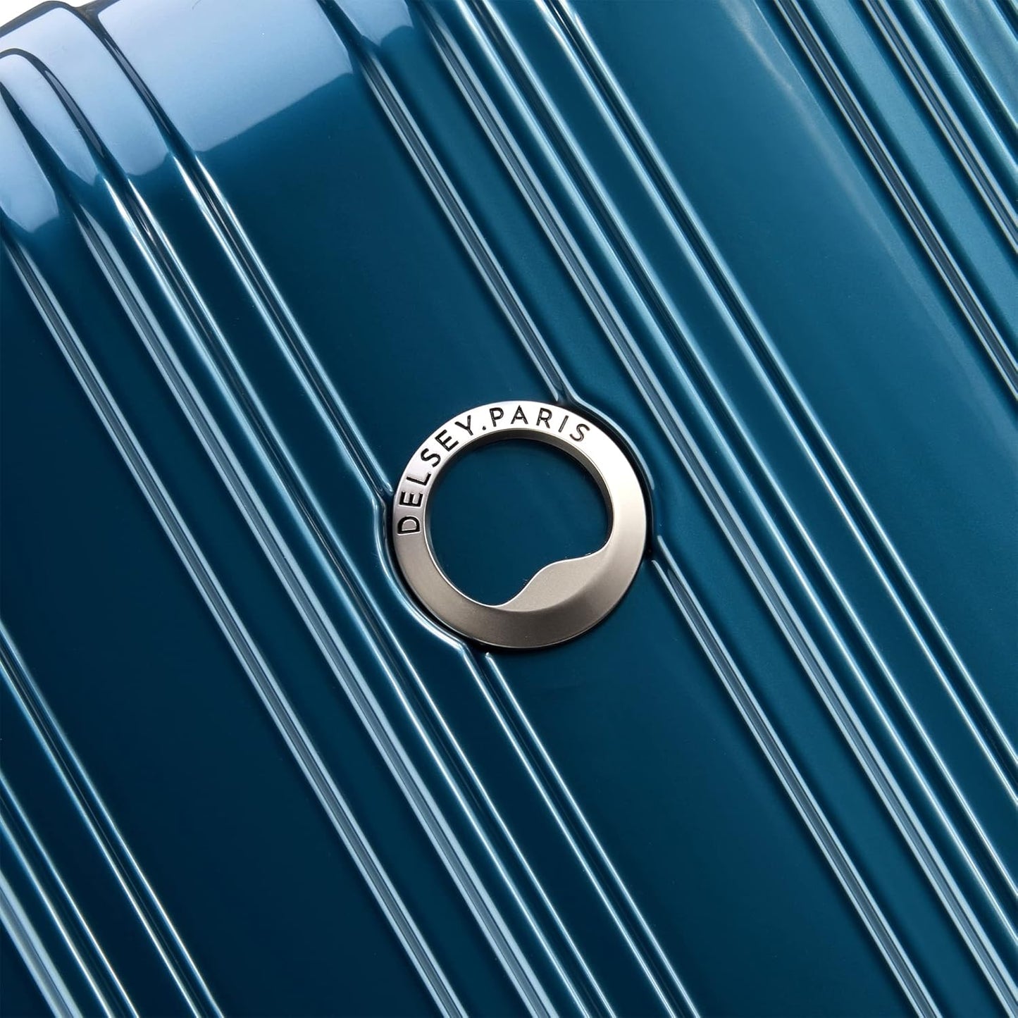 DELSEY PARIS Helium Aero Hardside Expandable Luggage with Spinner Wheels, Teal, Checked-Large 28 Inch