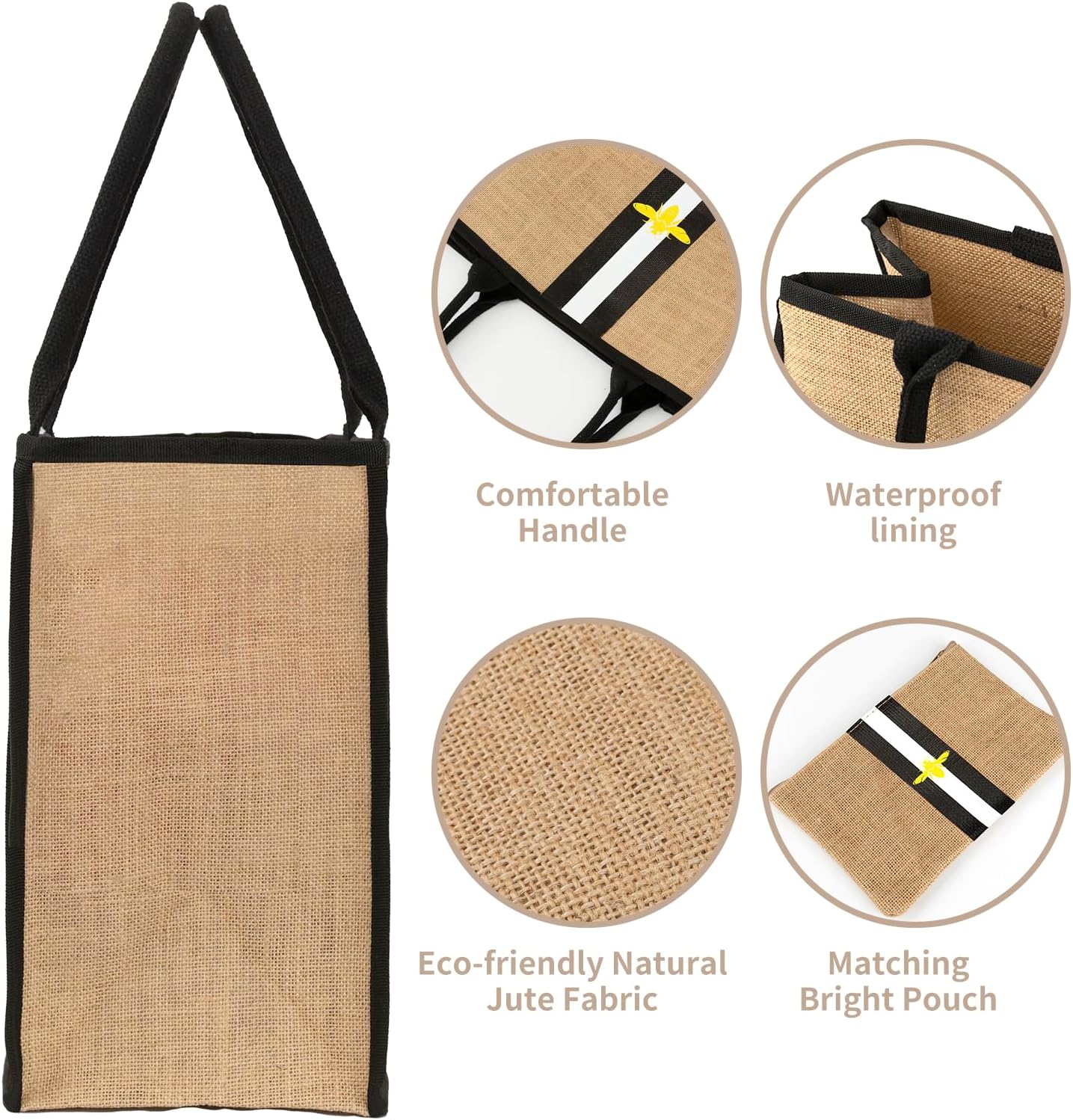 Large Beach Bag Jute Woven Tote