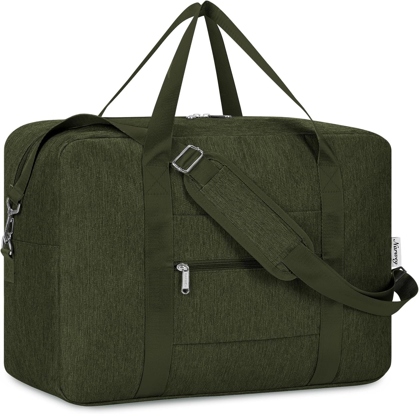 For Spirit Airlines Personal Item Bag 18x14x8 Foldable Travel Duffel Bag Underseat Carry on Luggage for Women and Men 30L (Army Green)