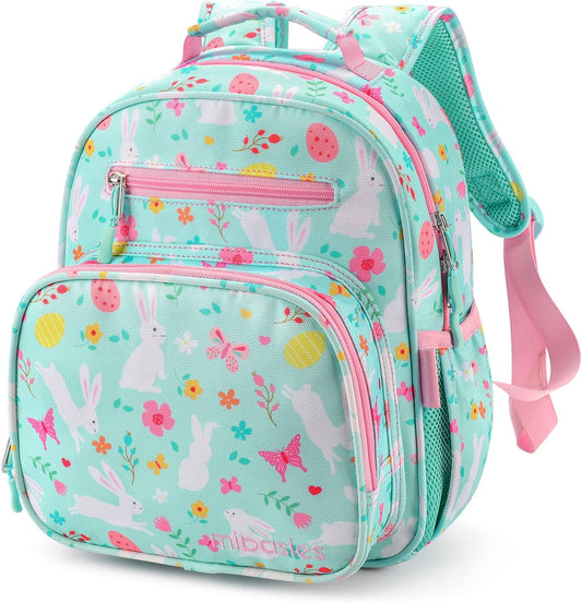 mibasies Toddler Backpack for Girls 2-4: Cute Kids Backpacks for Girls - Preschool Kindergarten Backpack - Rabbit