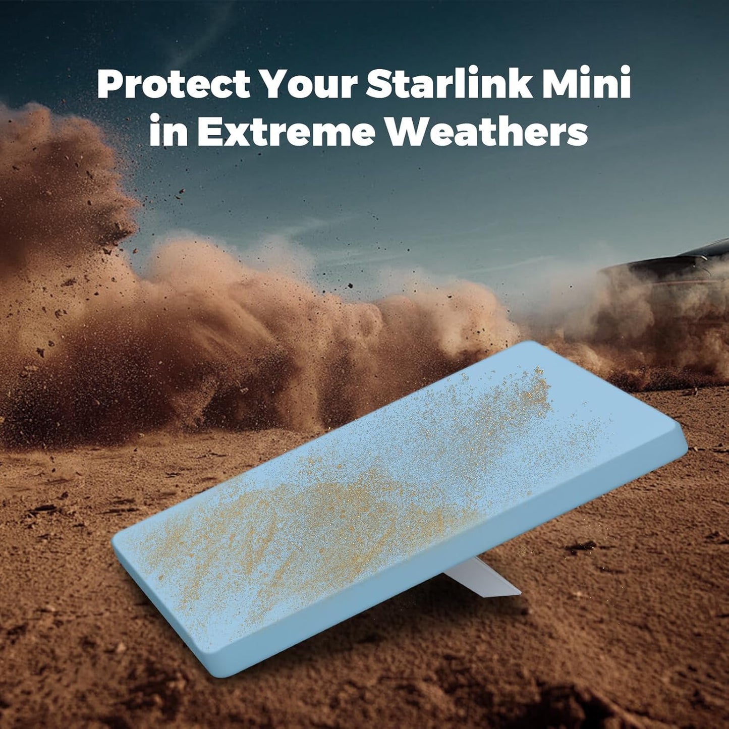 Starlink Mini Protective Cover, Starlink Mini Accessories Silicone Protective Case for Starlink Mini Dish Blue