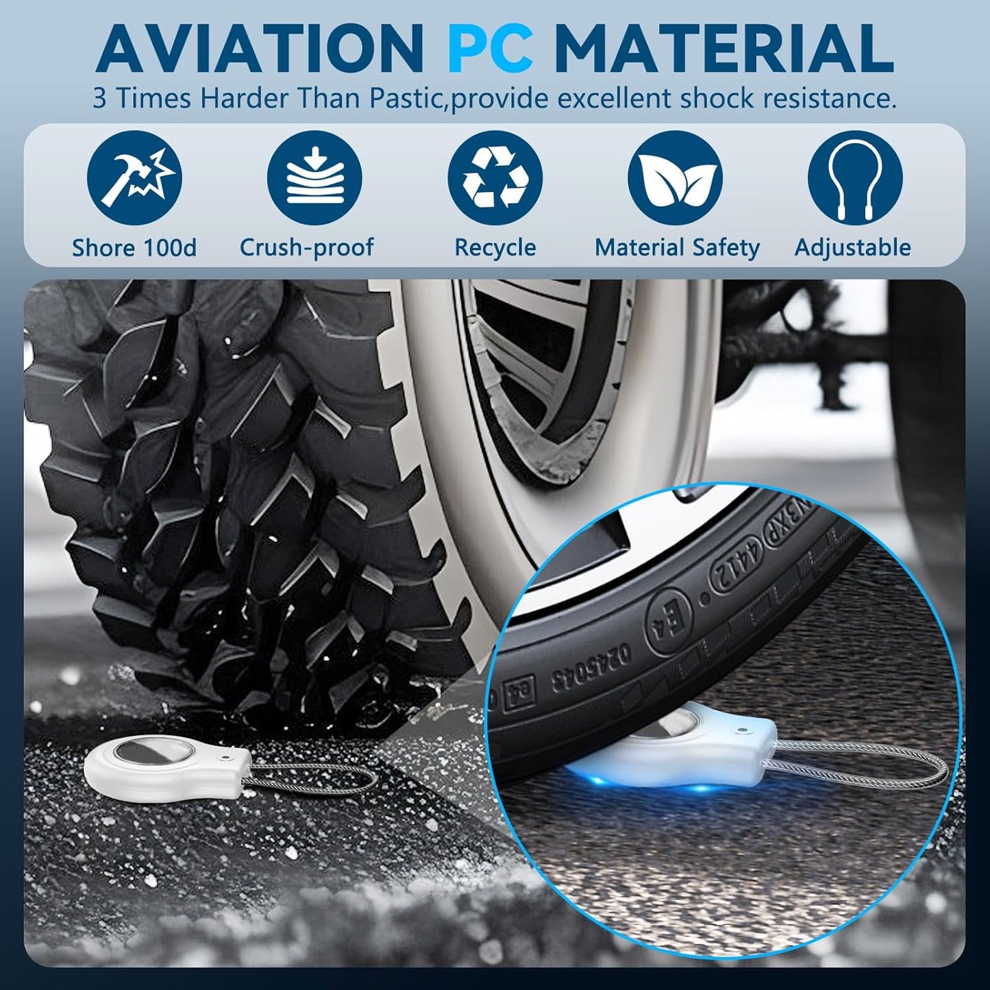 Waterproof Airtag Holder,Airtag Case with Secure Lock,Airtags Keychain for Apple Airtag,Anti-Lost Protective Cover Air tag Accessories for GPS Item Finder Tracker Luggage,Bag,Key,Pet,Cat Dog,White