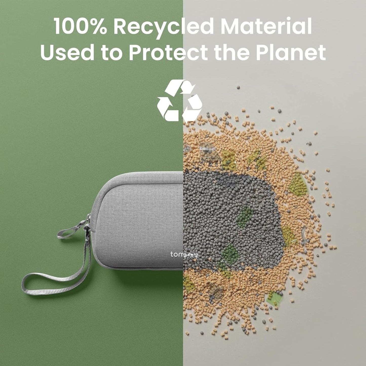 tomtoc Electronics Organizer Travel Case, Water Resistant Travel Bag Cable Organizer for Essentials, Tech Pouch Accessories Carry Storage for Cord, Phone, Cables, Airpods, USB Flash Drive, Daily Items