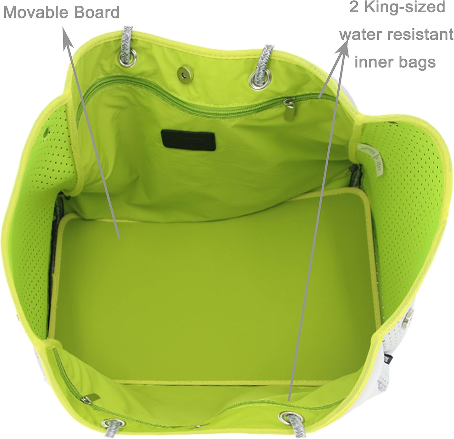 QOGiR Neoprene Multipurpose Beach Bag Tote with Inner Zipper Pocket … … … …