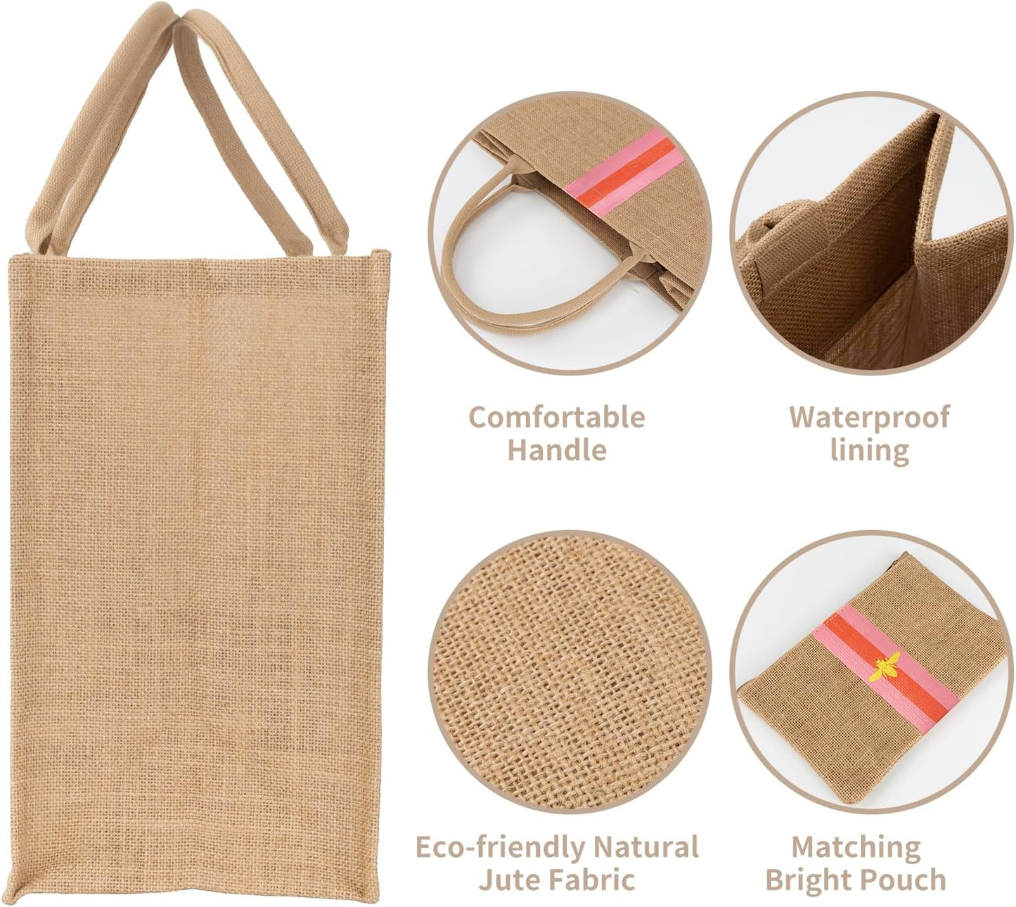 Large Beach Bag Jute Woven Tote