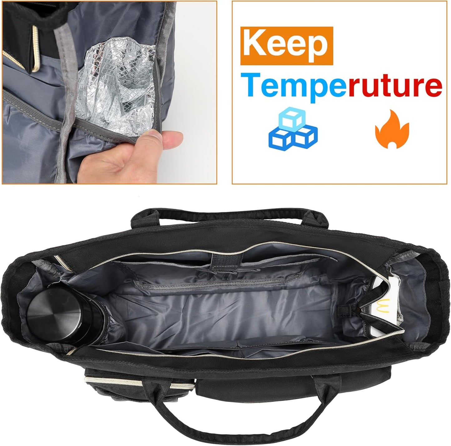 Laptop Tote Bag, Middle Size Computer Messenger Teacher Bag with 15.6'' Padded Laptop Sleeve