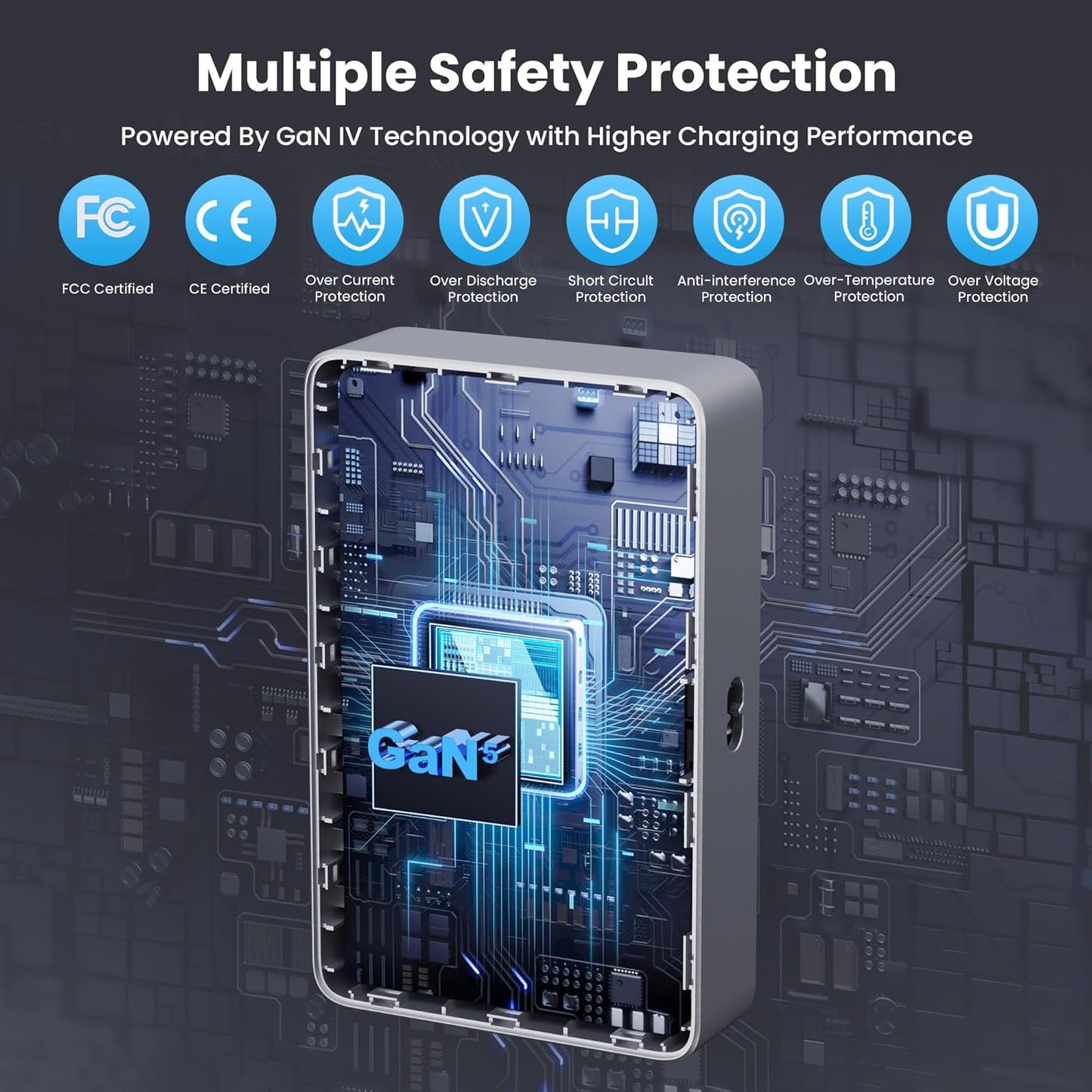 730W USB C Charger Block,10-Ports GaN V Fast Charging Station Hub,QC4.0+3 PD 100W Laptop Charger Wall Power Adapter for MacBook Pro/Air,DELL,iPhone 17/16/15/14,iPad,Galaxy S25,Pixel,Steam Desk-Silver