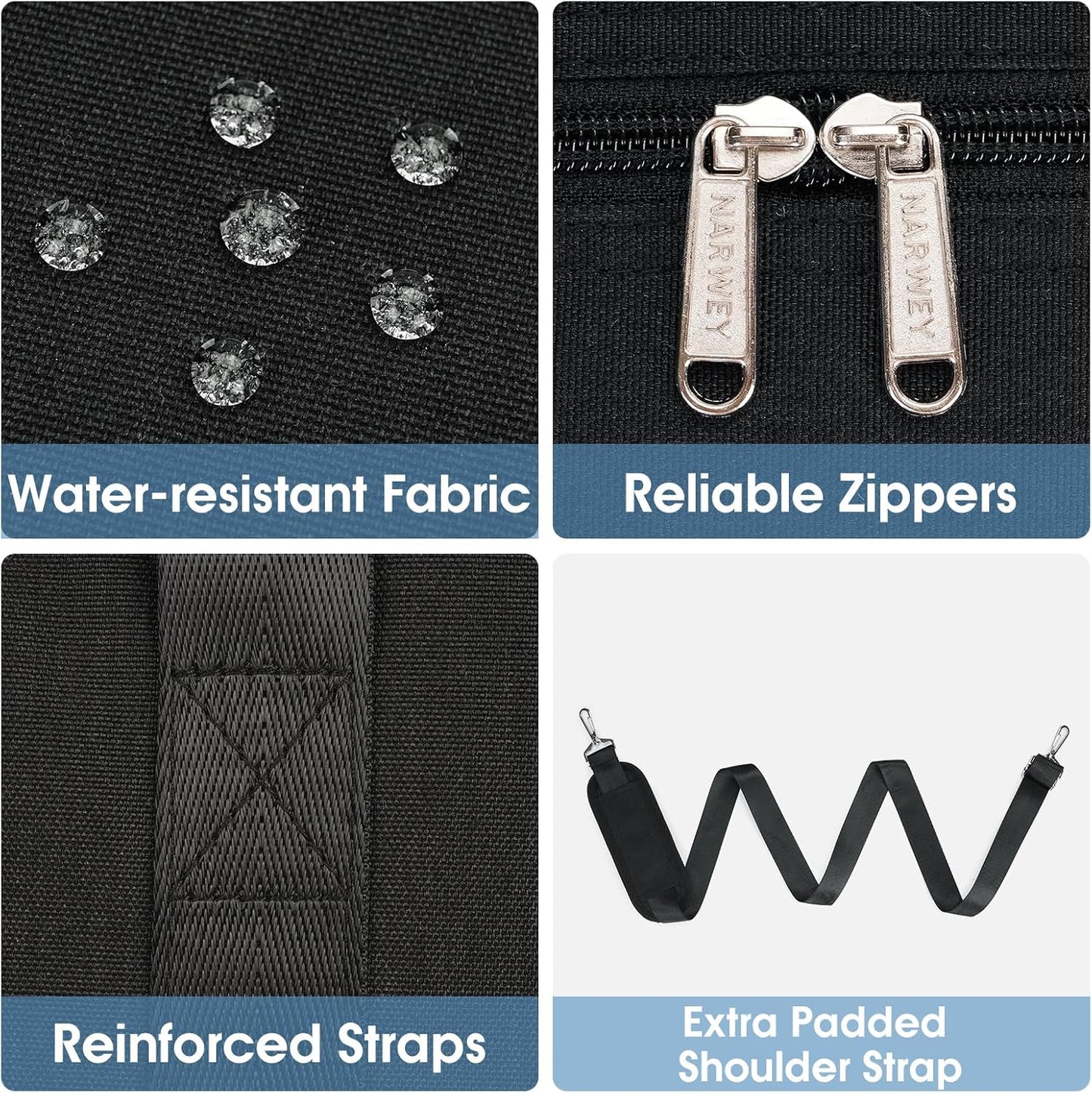 Carry on luaggage 22x14x9 Airlines Approved Foldable Carry on Bag Travel Duffel Packable Duffle Overnight for Women and Men 40L (Black)