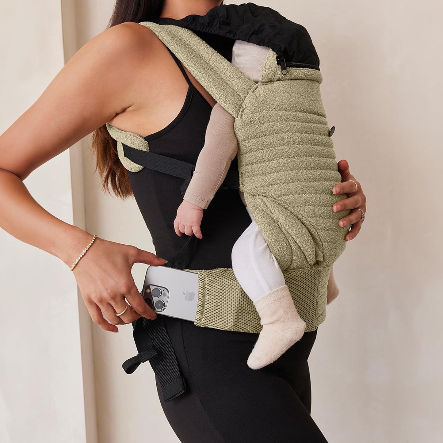 Bumpsuit Baby Carrier for Men Women Newborn to Toddler (7-45 lbs), Ergonomic Face-in & Face-Out Quilted Shell Baby Wearing Carrier with Pockets and Padded Cross Over Back Straps