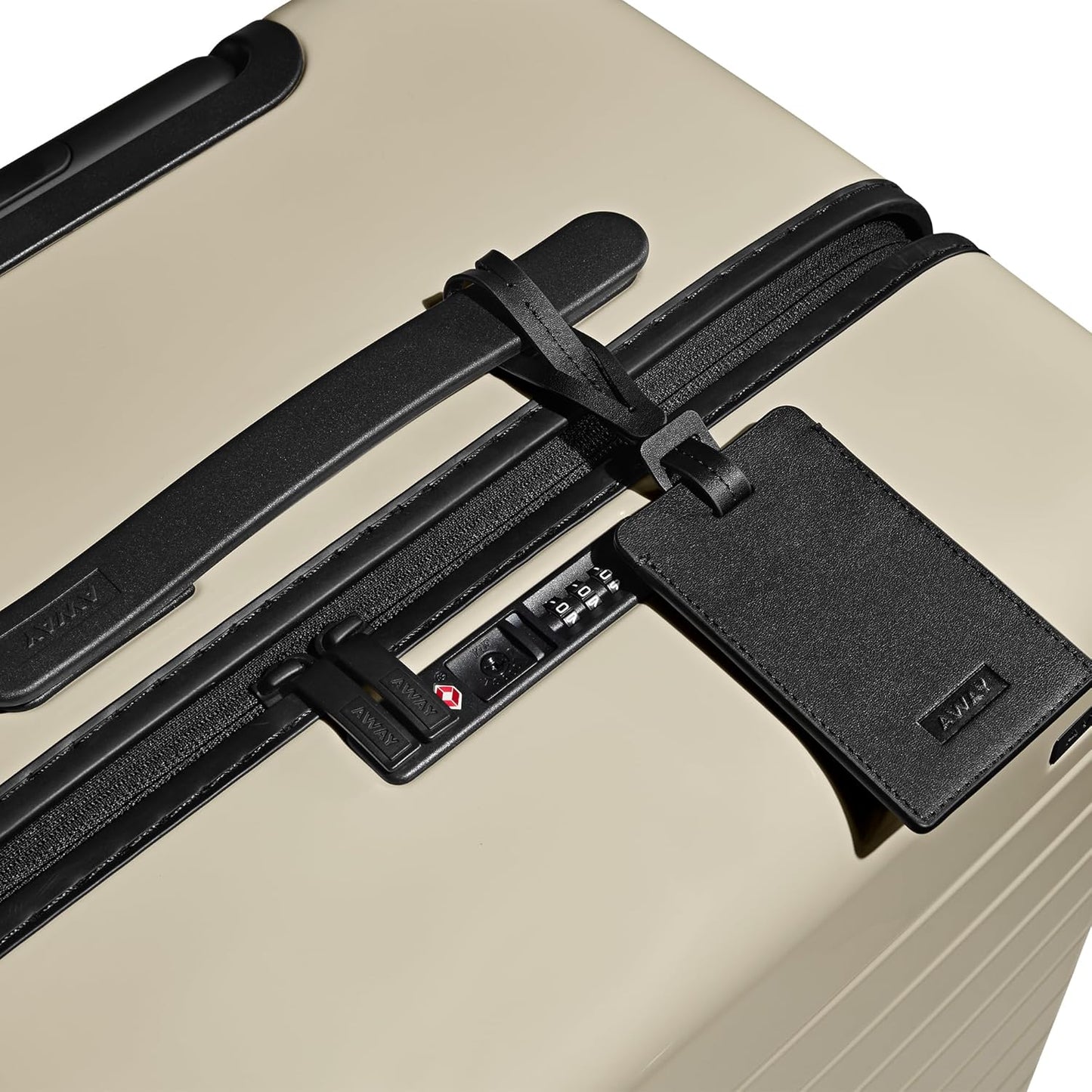 Away Large Trunk Luggage, 31 Inch Hardside Suitcase with Spinner Wheels, Lightweight & Durable, TSA Lock, Ideal for Long Trips, Salt White