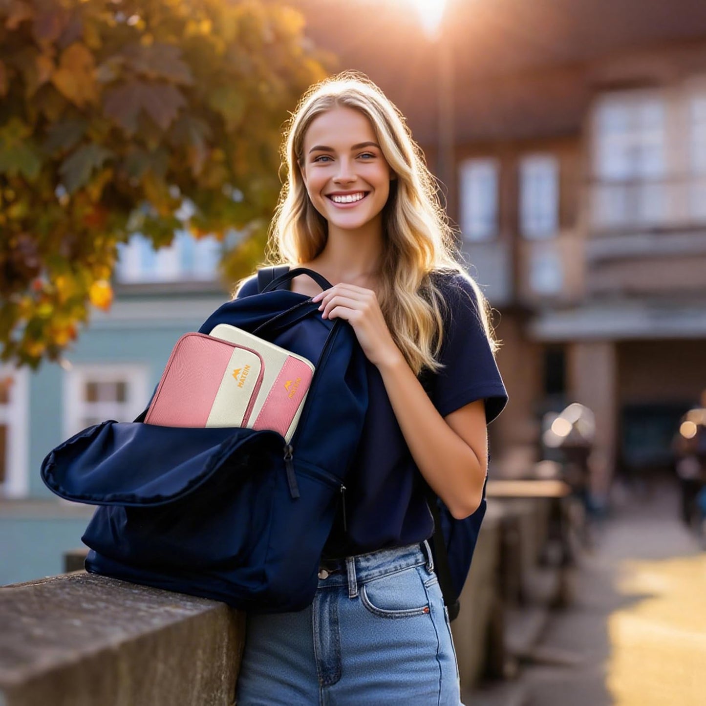 MATEIN Travel Cord Organizer Case 2 Pack for Women, Double Zipper Cable Organizer Bag for Tech Accessories, Water Resistant Lightweight Electronics Bag for Charger, USB Drive & Phone, Office Gifts