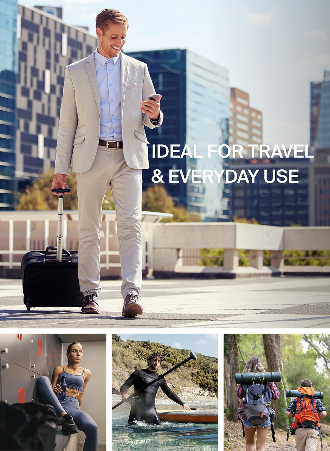 Black Voyage Reusable Vacuum Compression Travel Bag for Carry-On Suitcase and Backpack, Recycled IP67 Waterproof Space Saver Airback Vacpack (1-Pack, 21L - Pump Included)