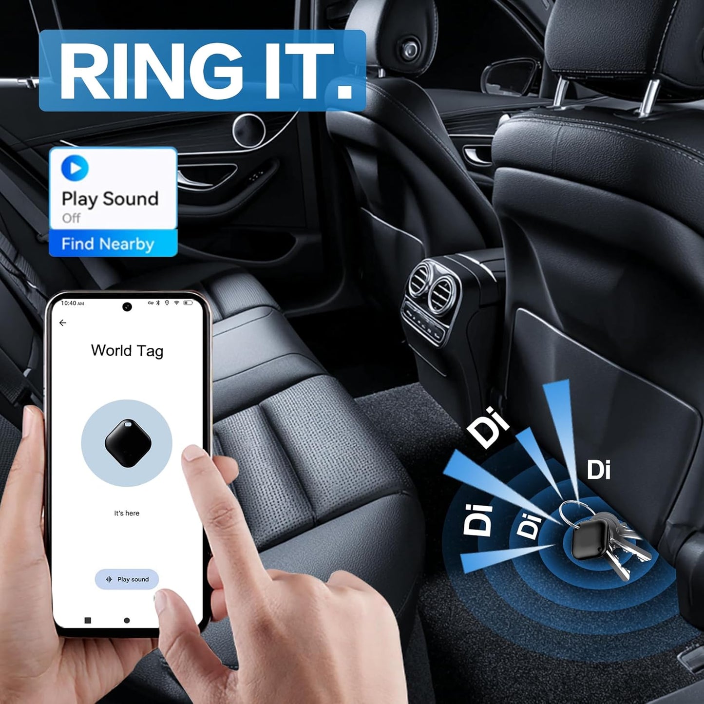 Air Tracker Tag for Android, Tags-4 Pack Luggage Tracker with 4 Case, Works via Google Find Hub App, Bluetooth Tracker Item Finder for Key, Backpack, Travel and Commute, 4 Pack, Black (NOT for iOS)