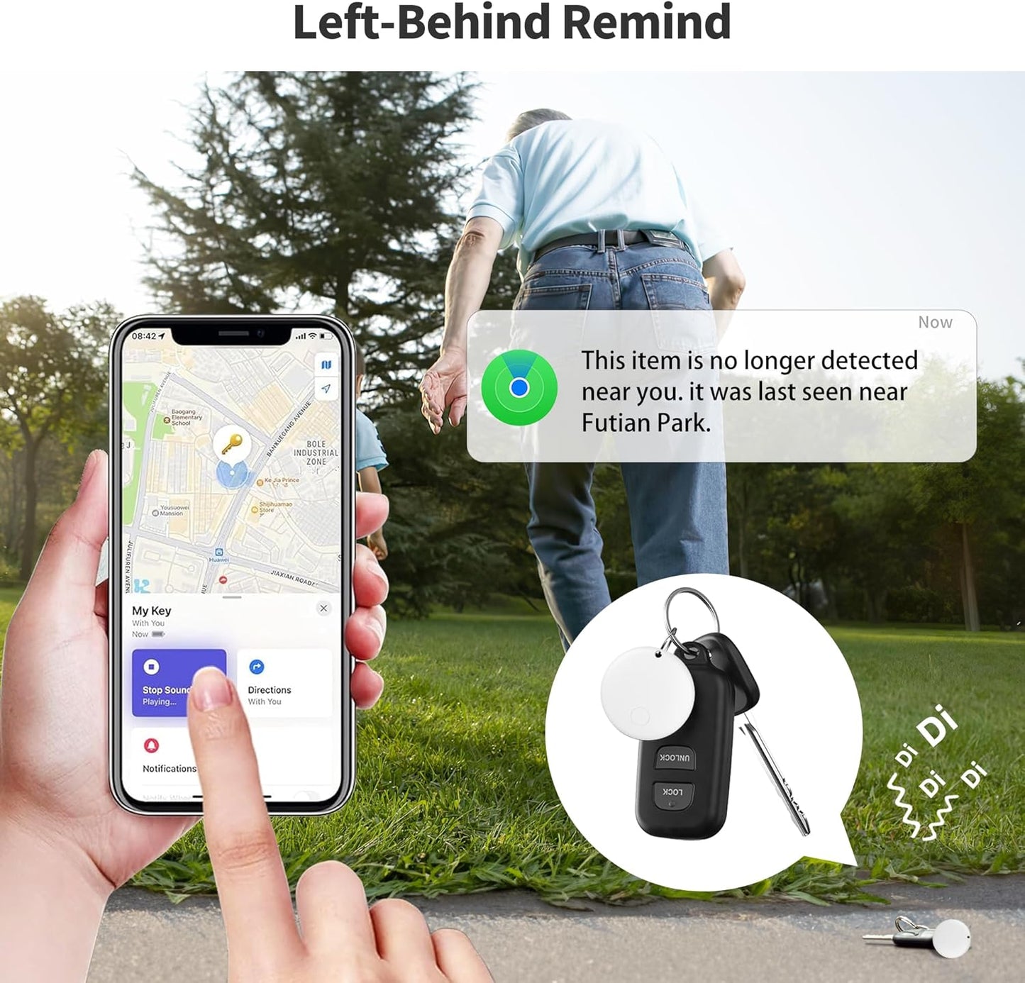 Air Tracker Tags-4 Pack Tracker Tag Work with Apple Find My (iOS 14.6 Above Only) Smart Tag Item Finders for Key, Luggage, Backpack，etc. (White, 4 Pack)