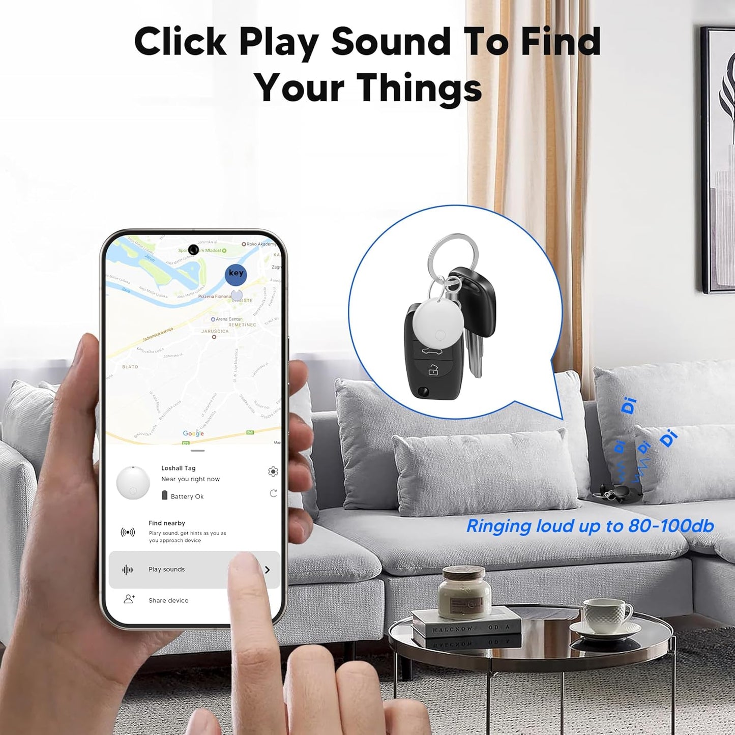 Air Tracker Tag for Android Smart Tag（Not for iOS）Air Tracker Tags-4 pack Android Work with Google Find Hub App Key Finder Bluetooth Tracker Item Locator for Purse, Keys, Luggage, Backpack, Pets，etc.