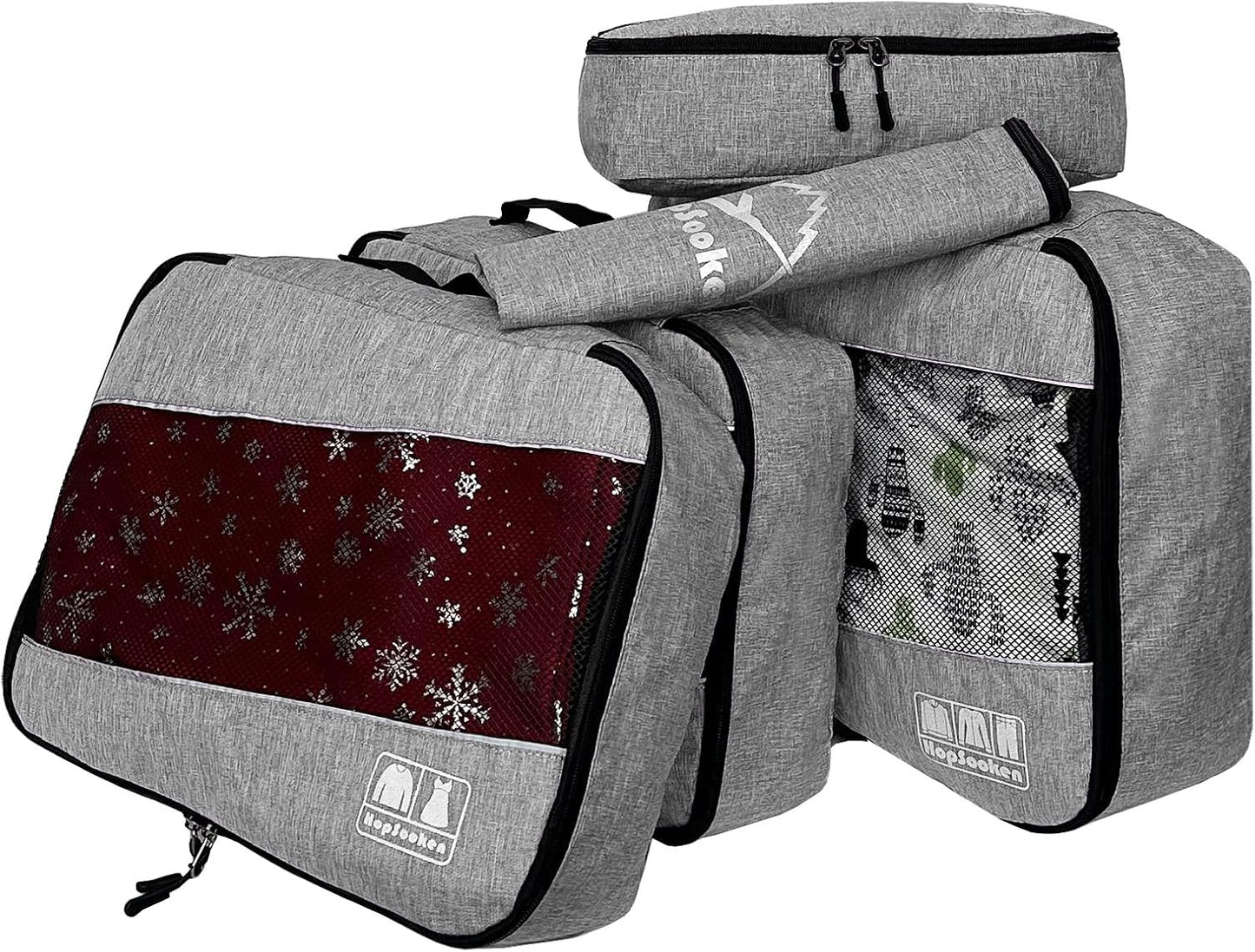 5 Set Packing Cubes for Travel Large Suitcase Luggage Organizer Bags Travel Accessories Vacation 4 Cubes 1 Laundry Pouch Bag