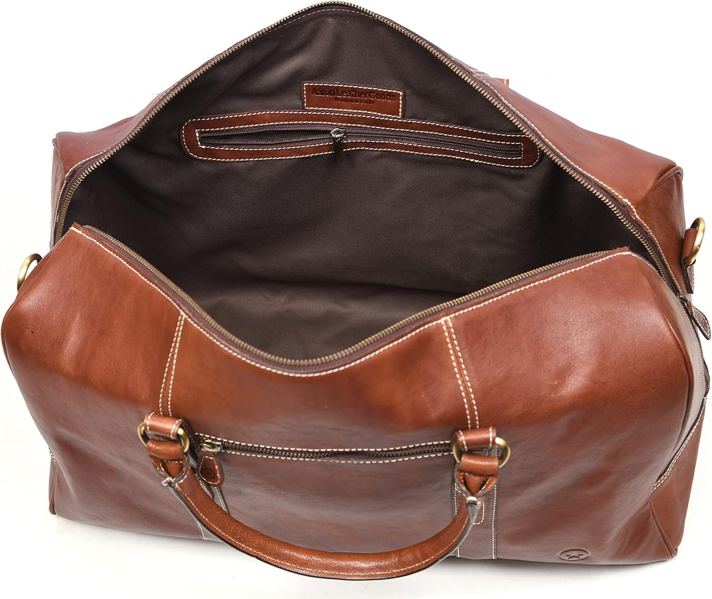 Leather Duffel Bag for Men & Women Travel, Weekend, Overnight, Gym Bag