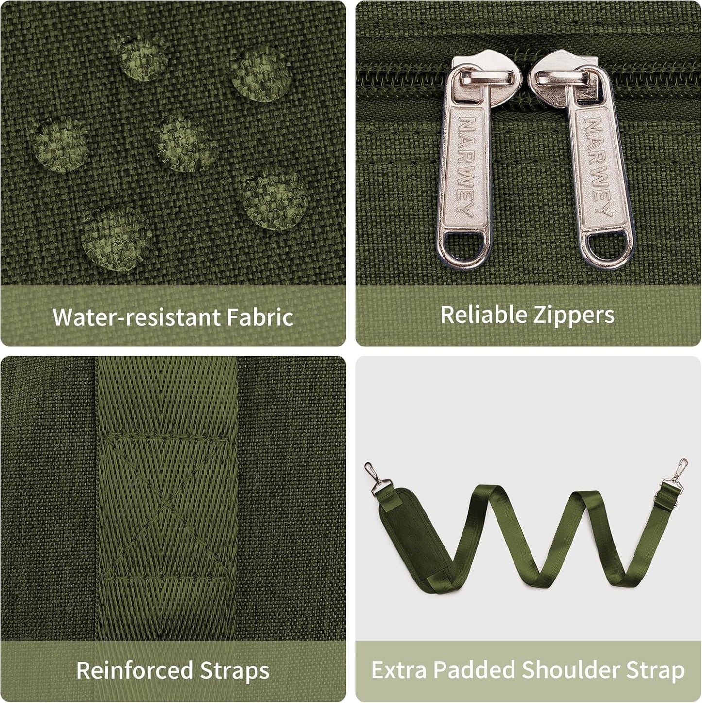 For Spirit Airlines Personal Item Bag 18x14x8 Foldable Travel Duffel Bag Underseat Carry on Luggage for Women and Men 30L (Army Green)