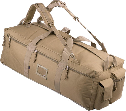 Large Military Duffle Bag Tactical Gear Load Out Bag Deployment Cargo Bag Travel Sports Equipment Duffel Luggage Bag with Backpack Straps 90L
