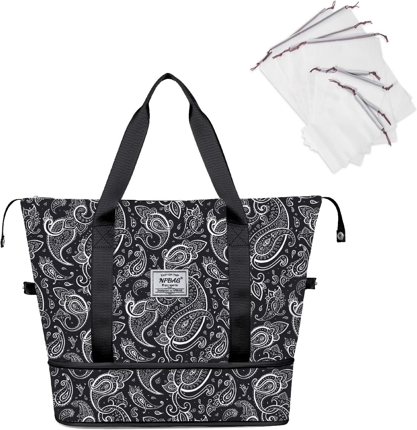 NPBAG Women Travel Duffel, Multi Functional Large Expandable Weekender Carry-on Tote, Gym Workout Overnight Bag, Mommy Hospital Bag for Labor and Delivery