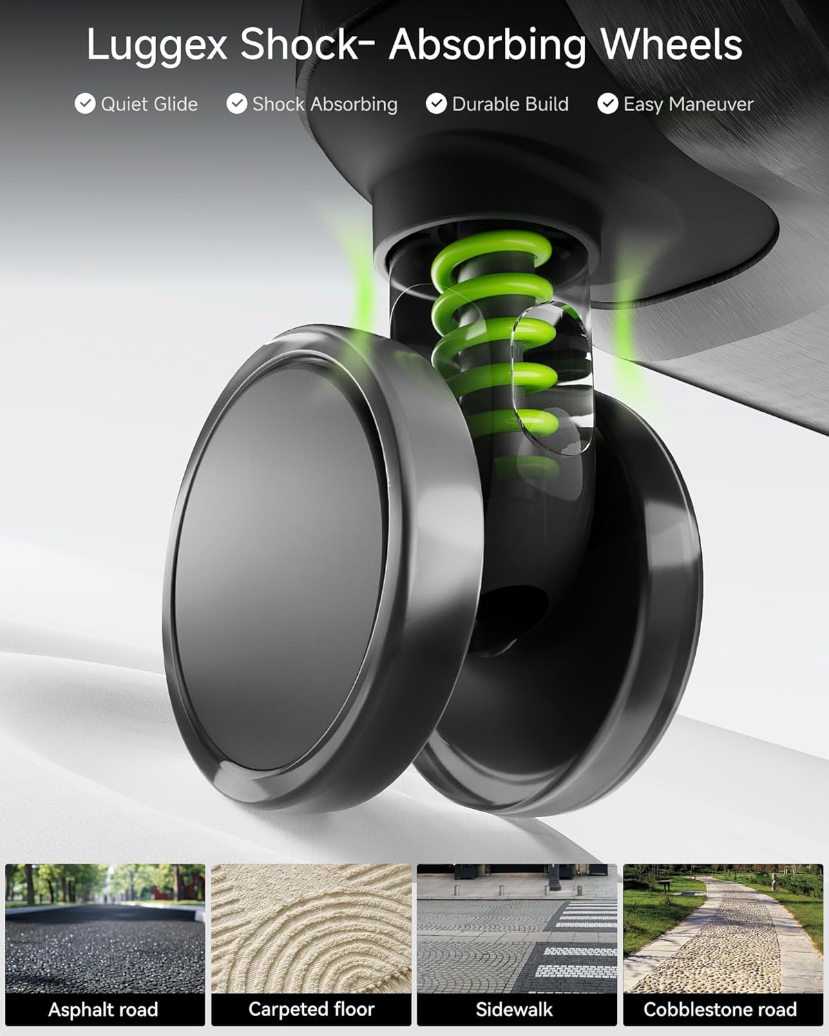 Trunk Luggage, Expandable PC Hard Shell Large Checked 28 Inch Suitcase with Shock - Absorbing Wheels & TSA Lock, Blue, 91L - 105L