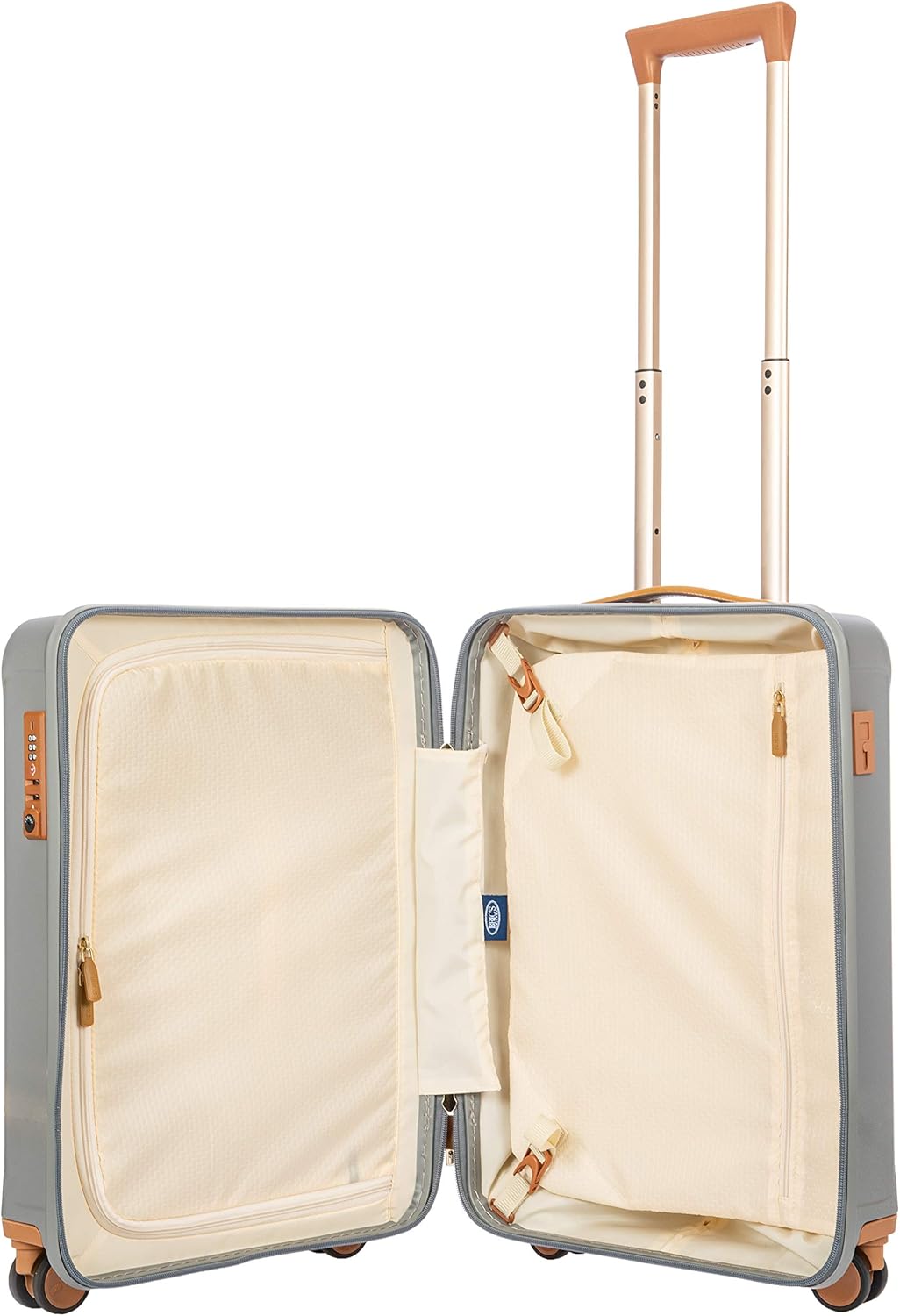 Bric's Capri 2.0 21-Inch Spinner - Luxury Carry On Luggage With Spinner Wheels - Lightweight Suitcases with Wheels Made From Durable Polycarbonate - Silver Shine