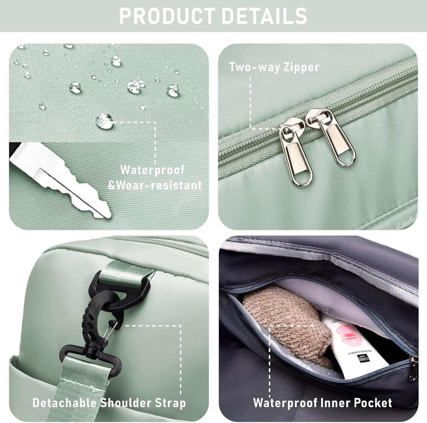 NPBAG Women Travel Duffel, Multi Functional Large Expandable Weekender Carry-on Tote, Gym Workout Overnight Bag, Mommy Hospital Bag for Labor and Delivery