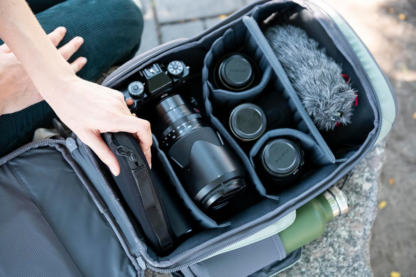 NOMATIC Luma Camera Pack 18L - Camera Backpack Designed by Peter McKinnon - Camera Bag for Photographers (Sage)